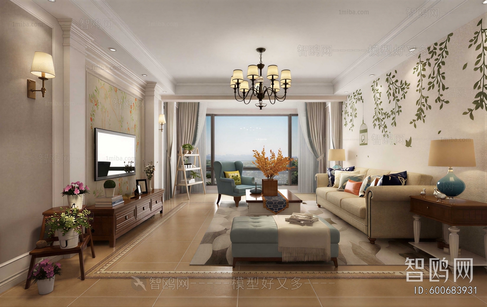 American Style A Living Room