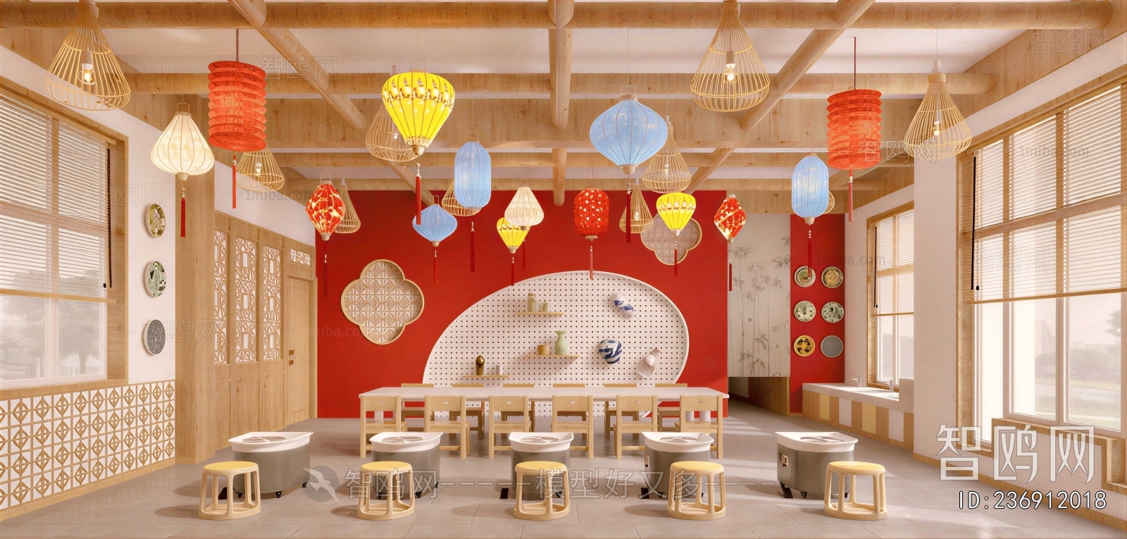 New Chinese Style Children's Playroom