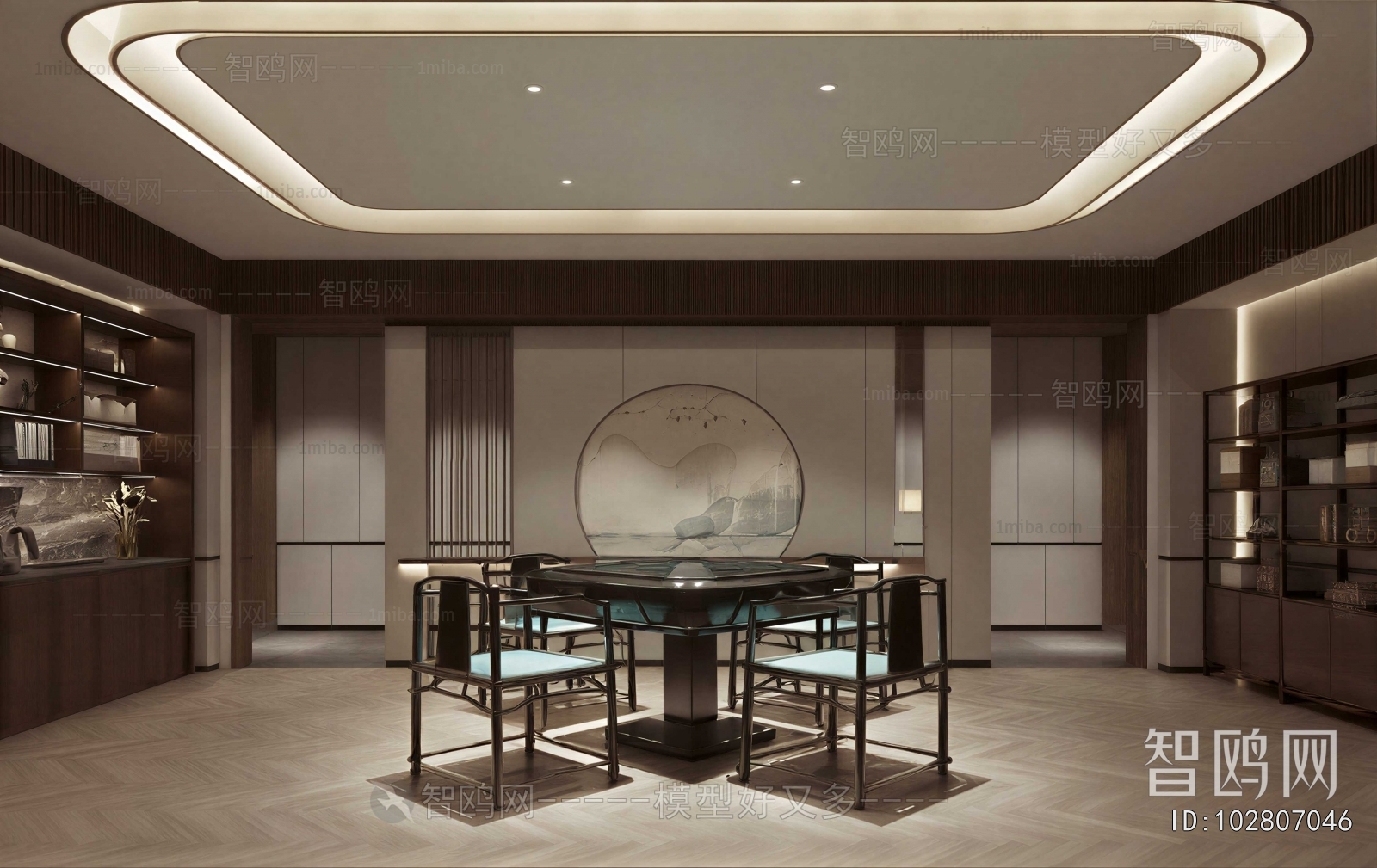 New Chinese Style Chess And Card Room