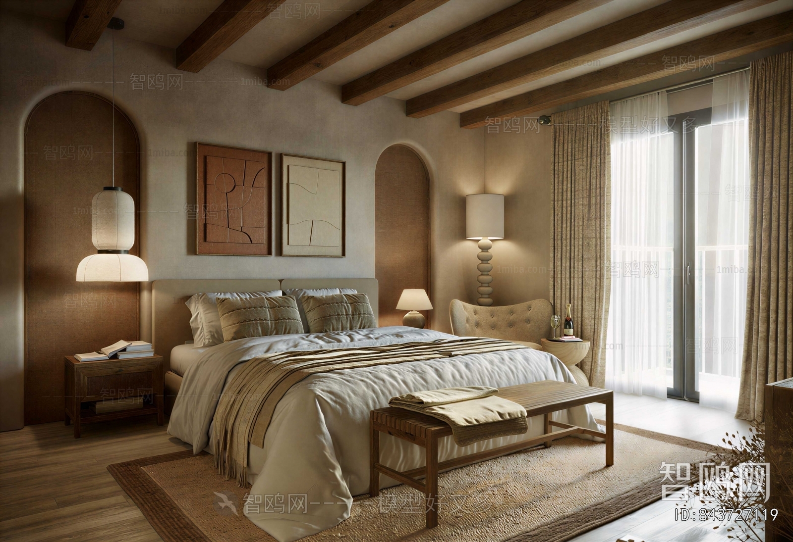 Wabi-sabi Style Bedroom