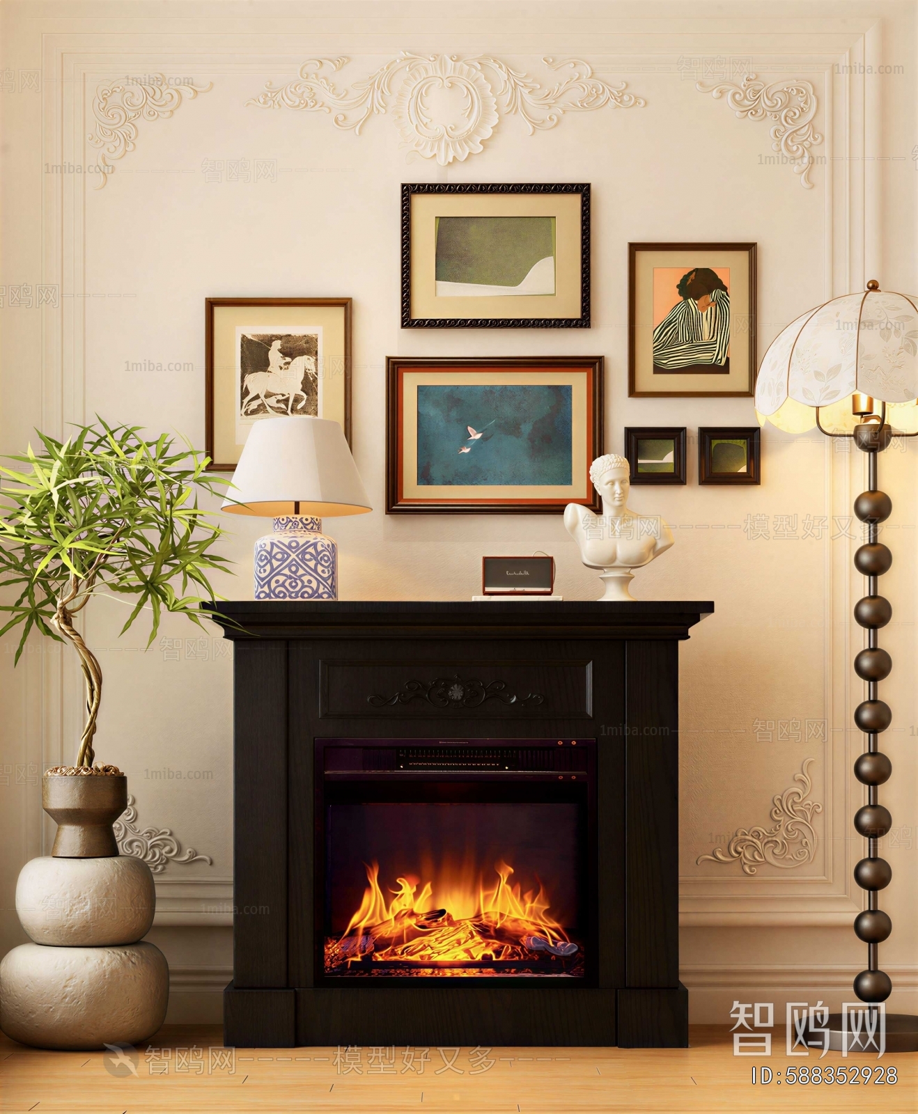 French Style Fireplace