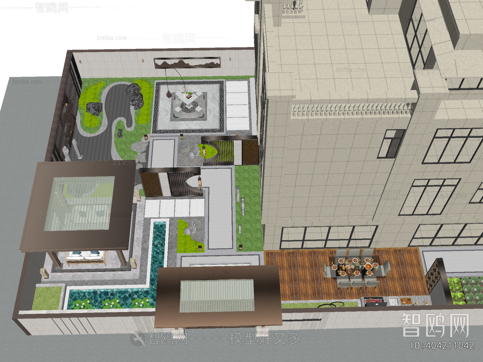 Modern Courtyard/landscape