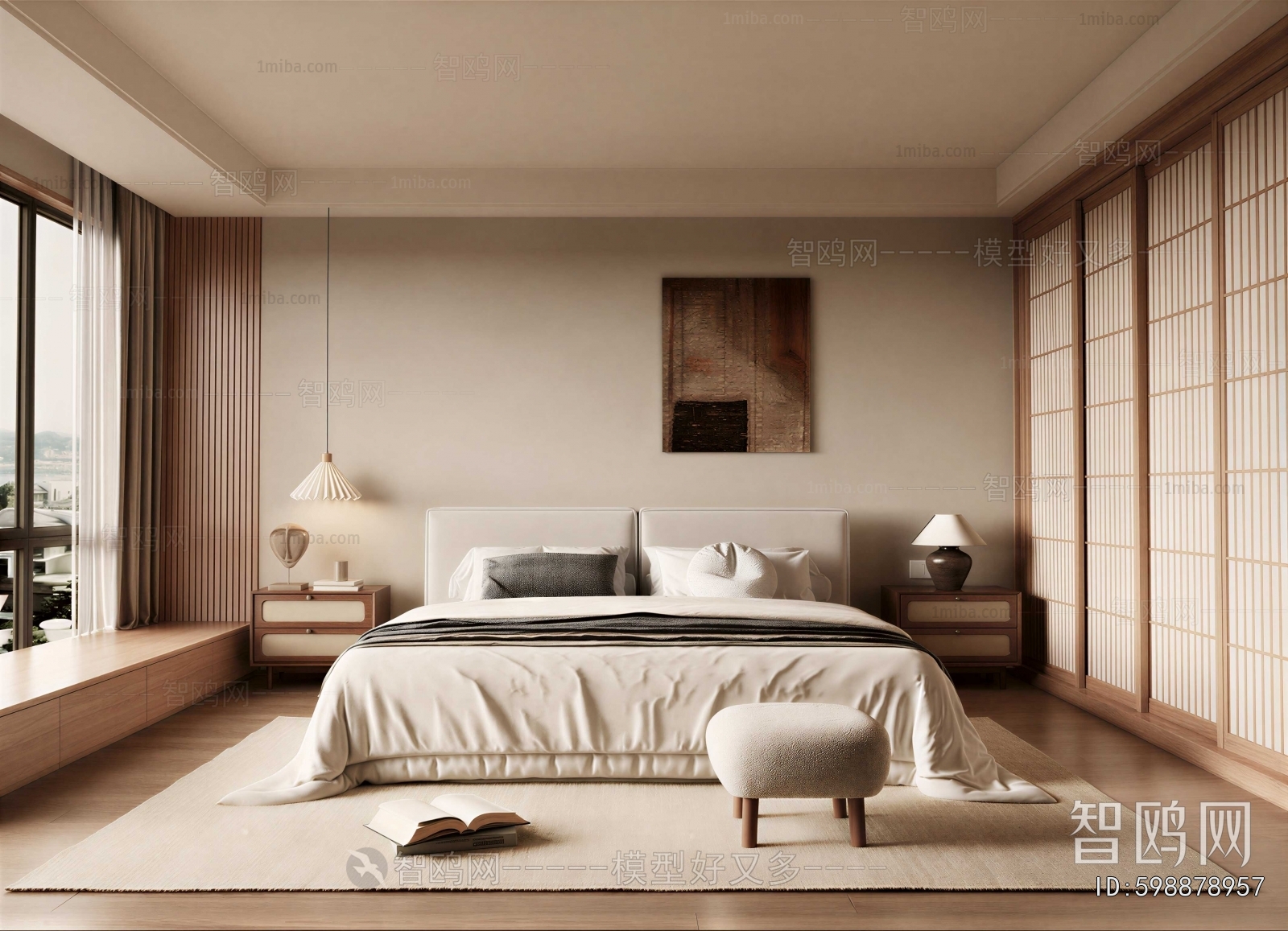 Wabi-sabi Style Bedroom
