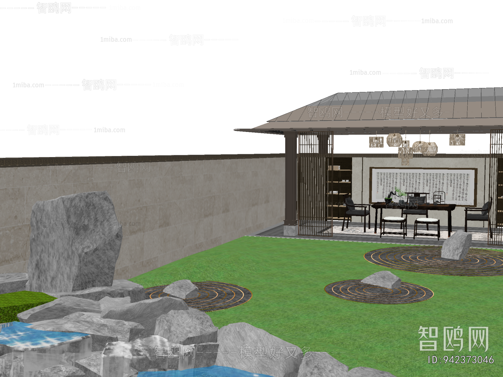 New Chinese Style Courtyard/landscape