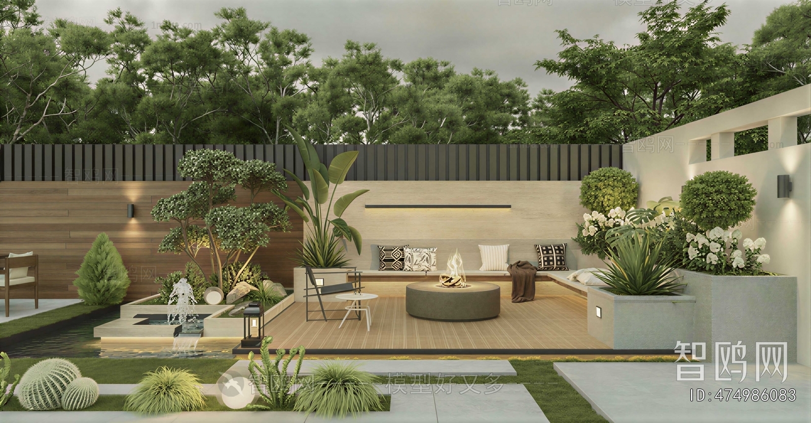 Modern Courtyard/landscape