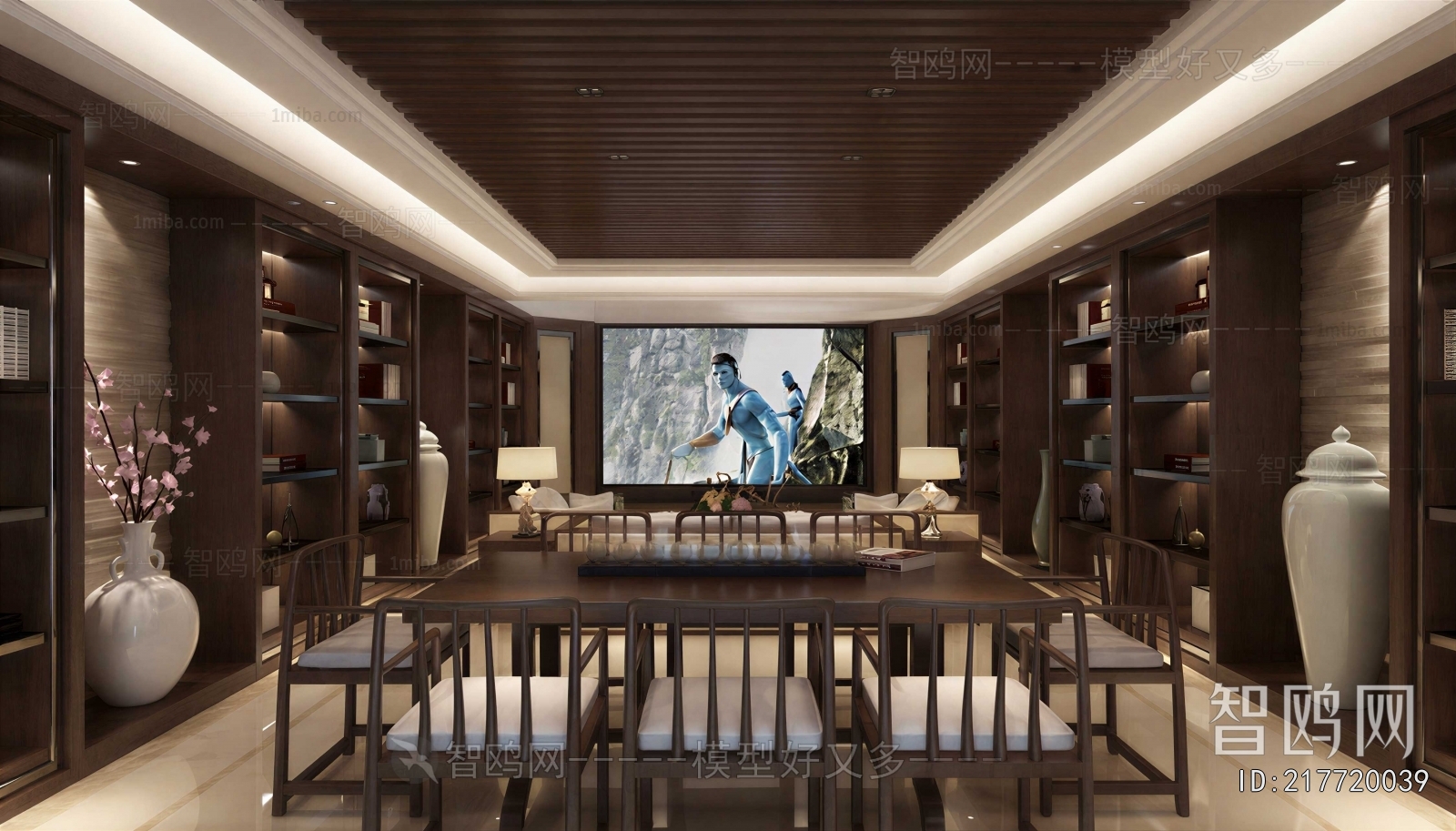 New Chinese Style A Living Room