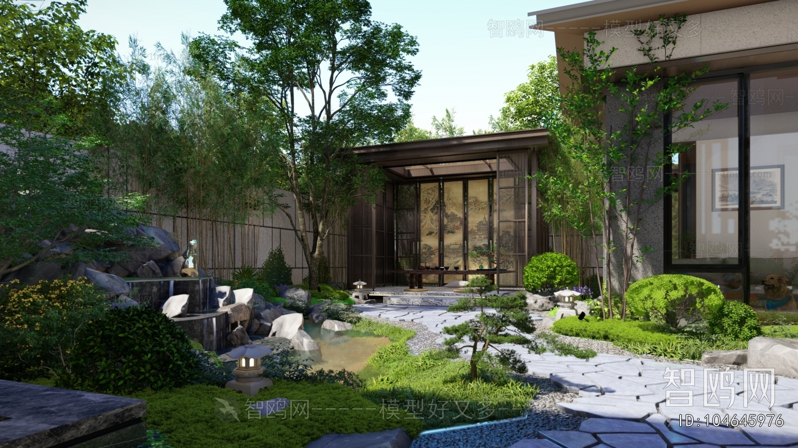 New Chinese Style Courtyard/landscape