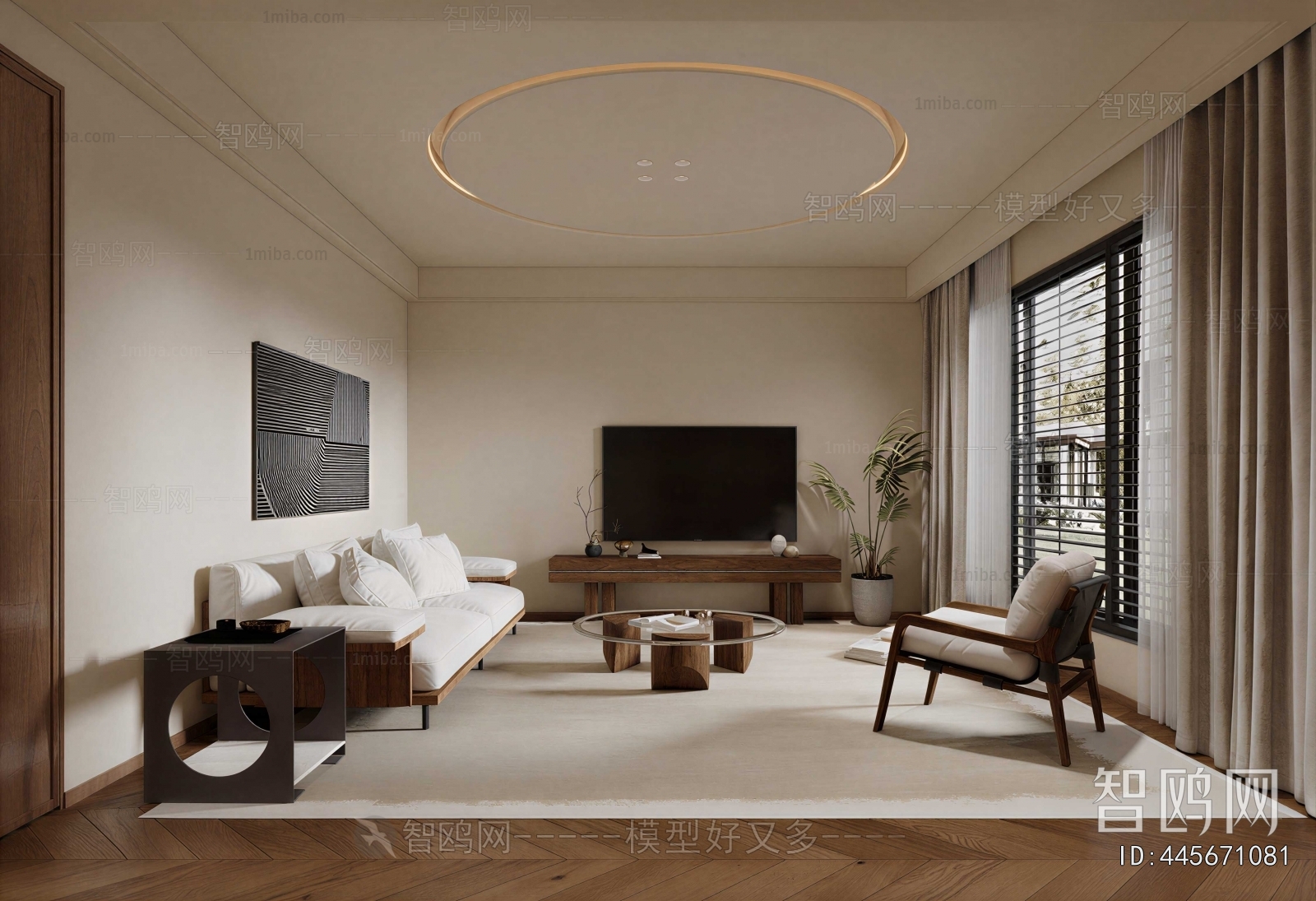 Wabi-sabi Style A Living Room