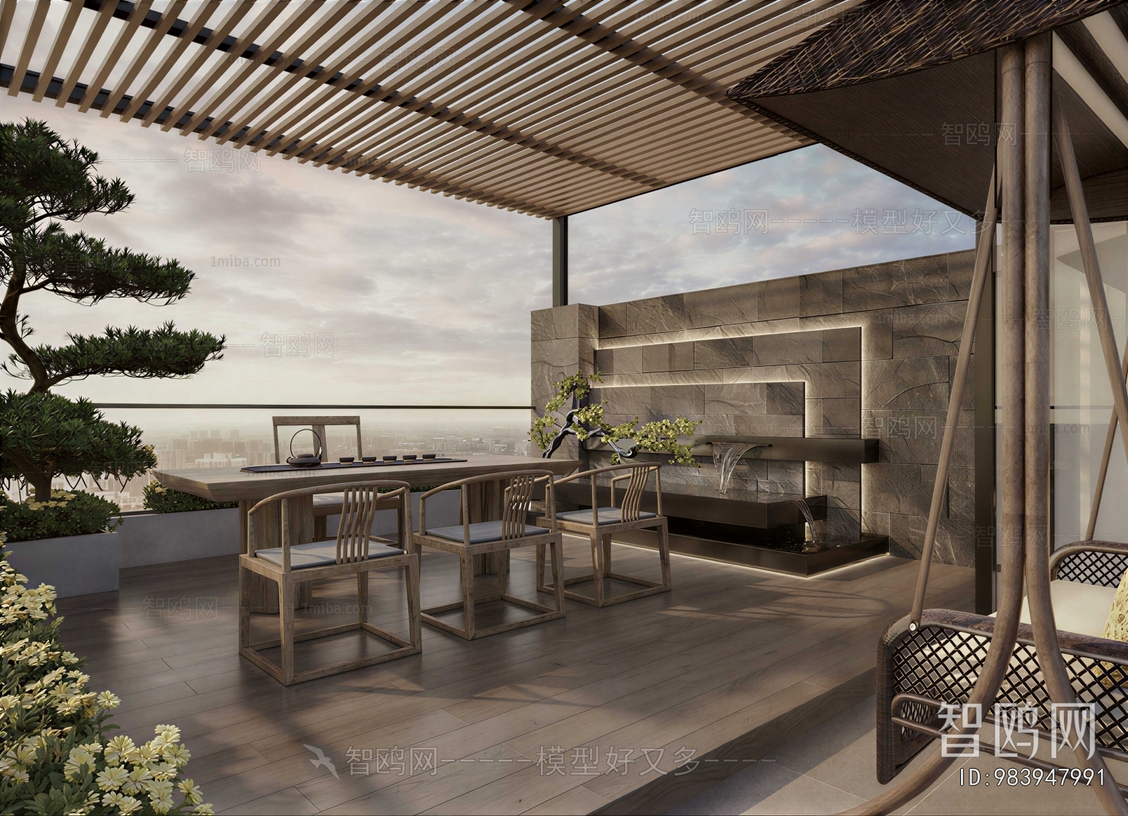 New Chinese Style Terrace