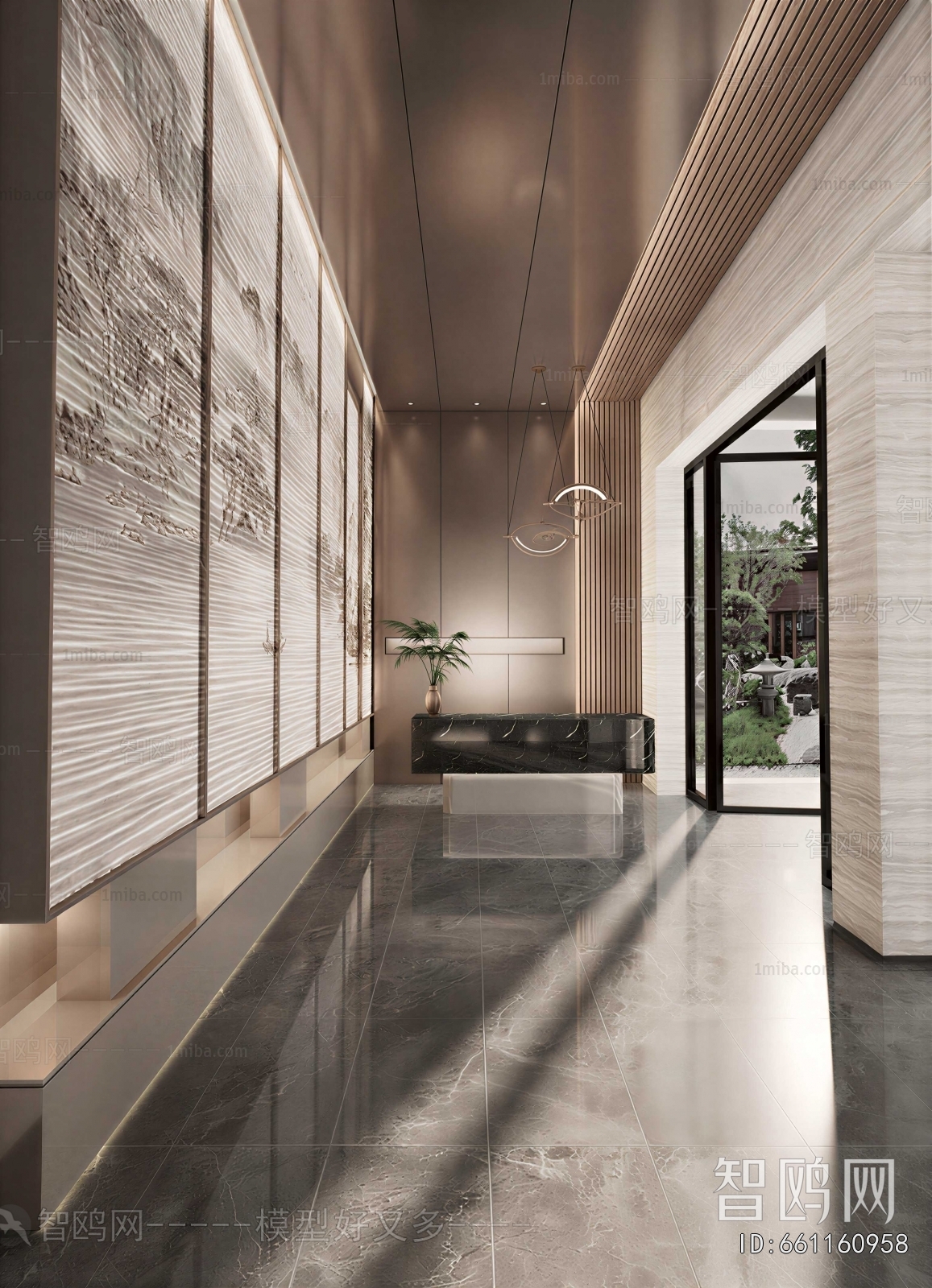 New Chinese Style Office Reception Desk