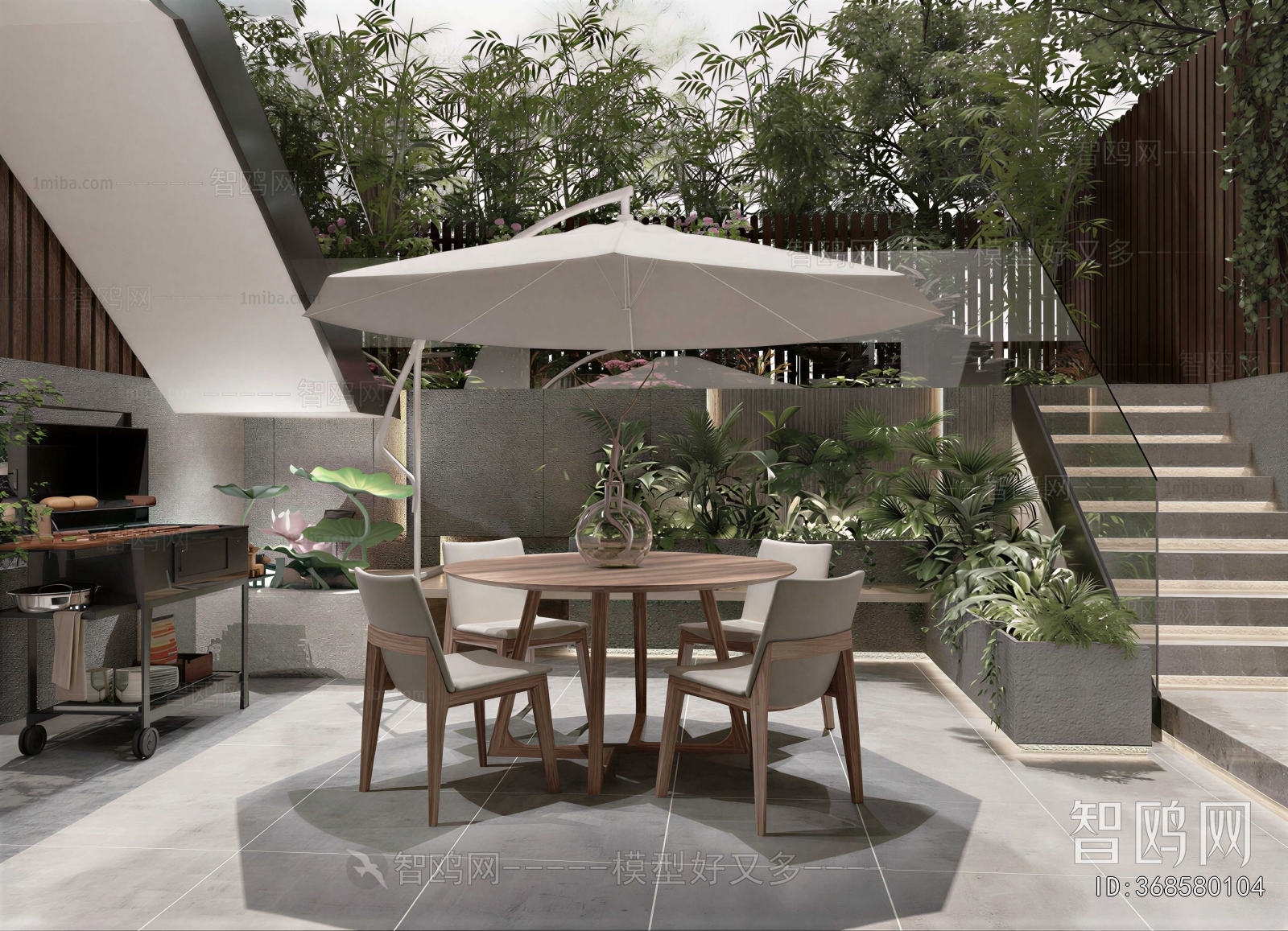Modern Courtyard/landscape
