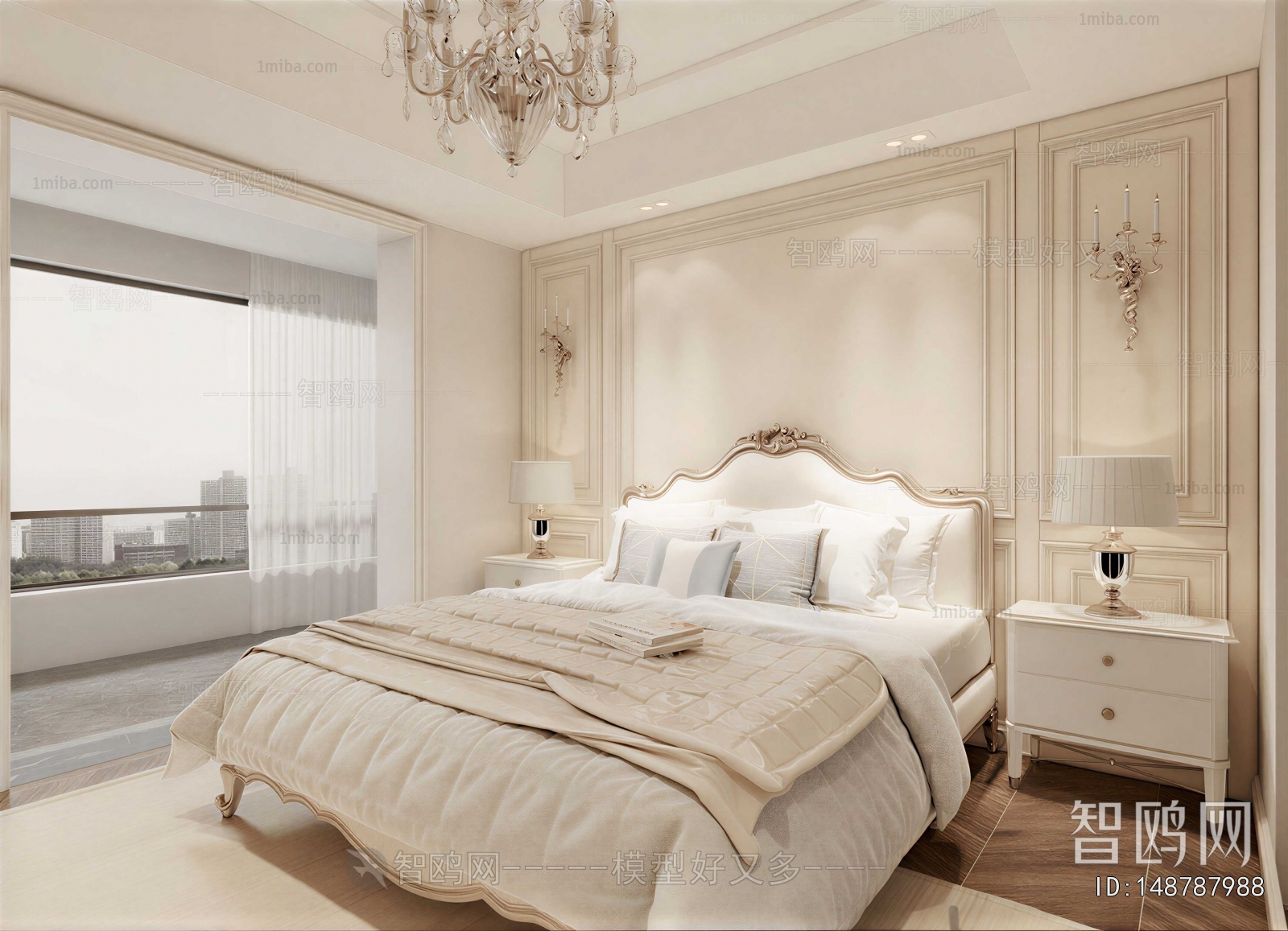Simple European Style Bedroom