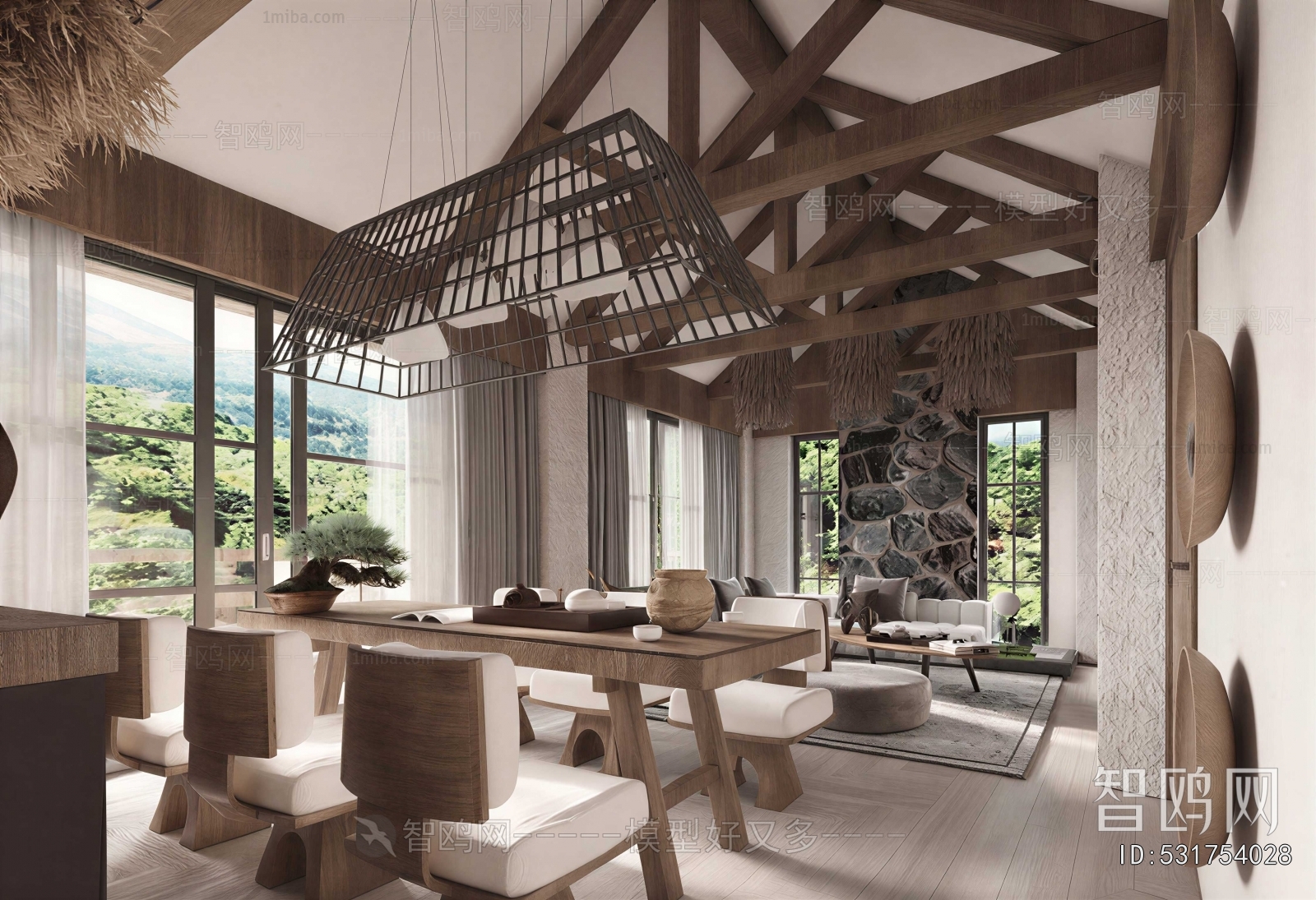 Wabi-sabi Style A Living Room