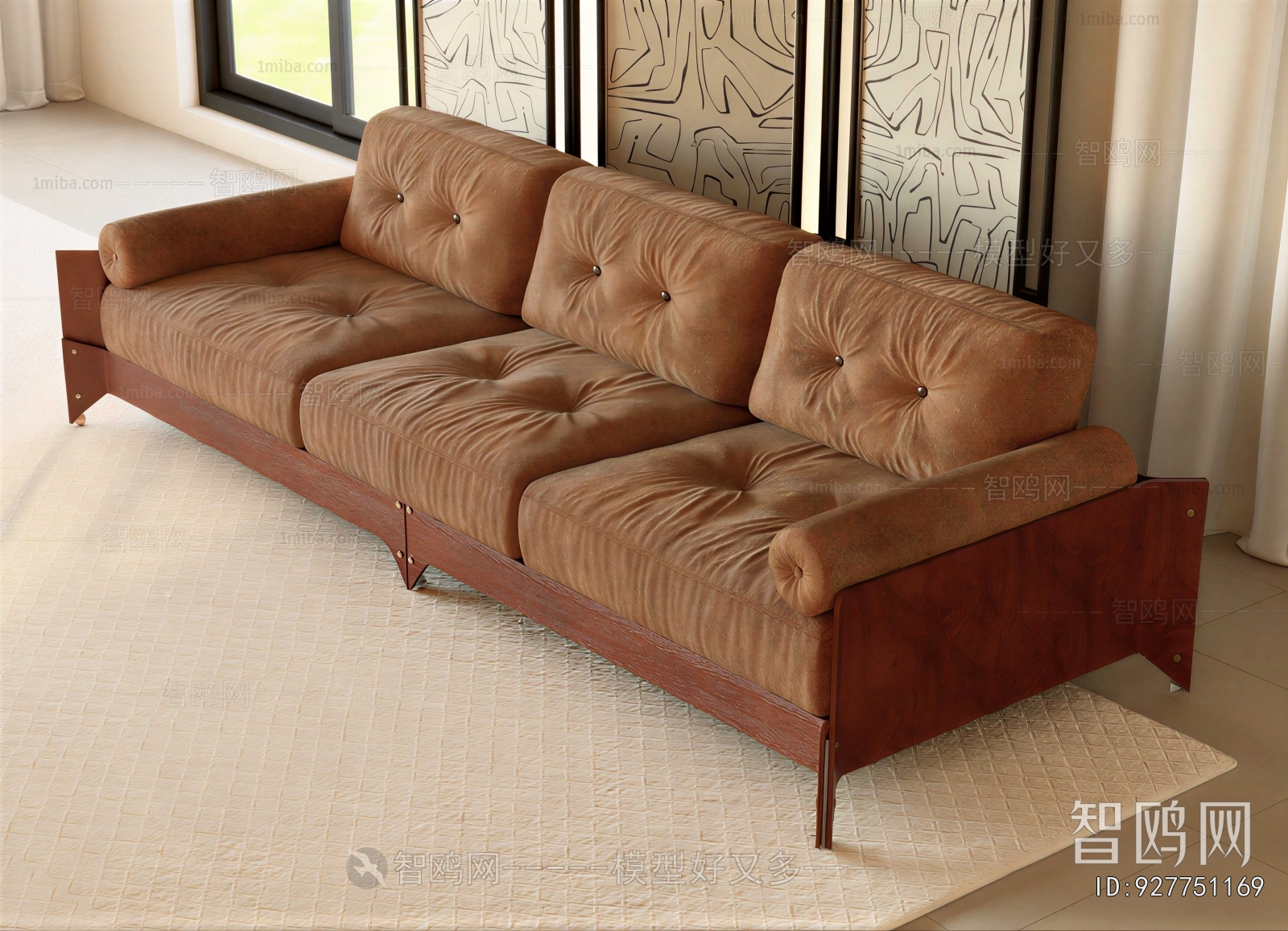 Modern Three-seat Sofa