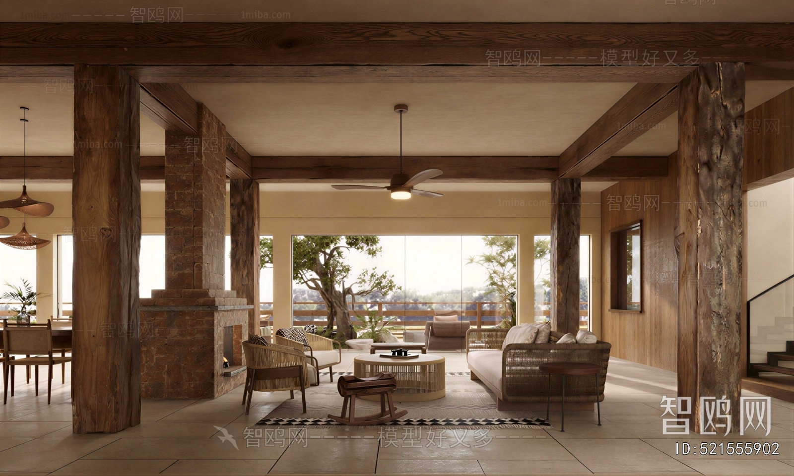 Wabi-sabi Style A Living Room