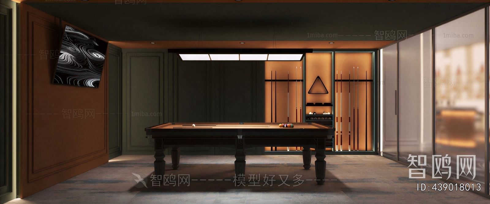 Modern Billiards Room