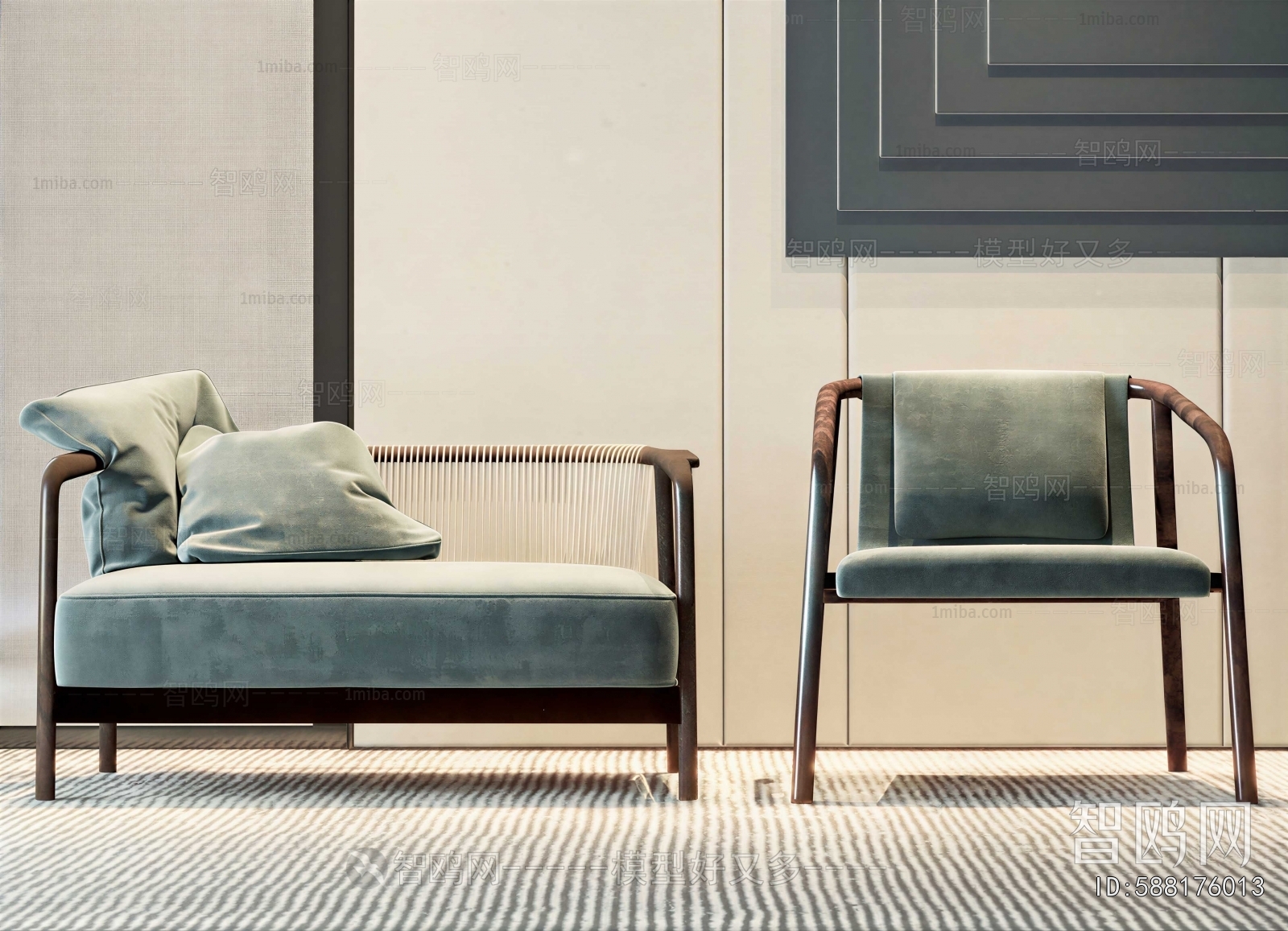 New Chinese Style A Sofa For Two