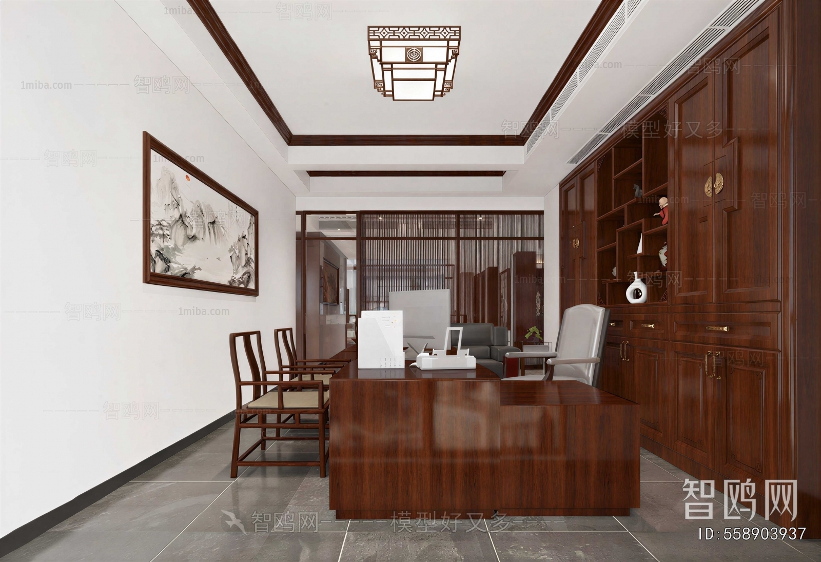 New Chinese Style Staff Area