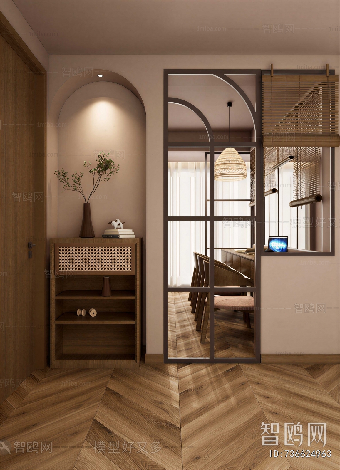 Wabi-sabi Style Hallway
