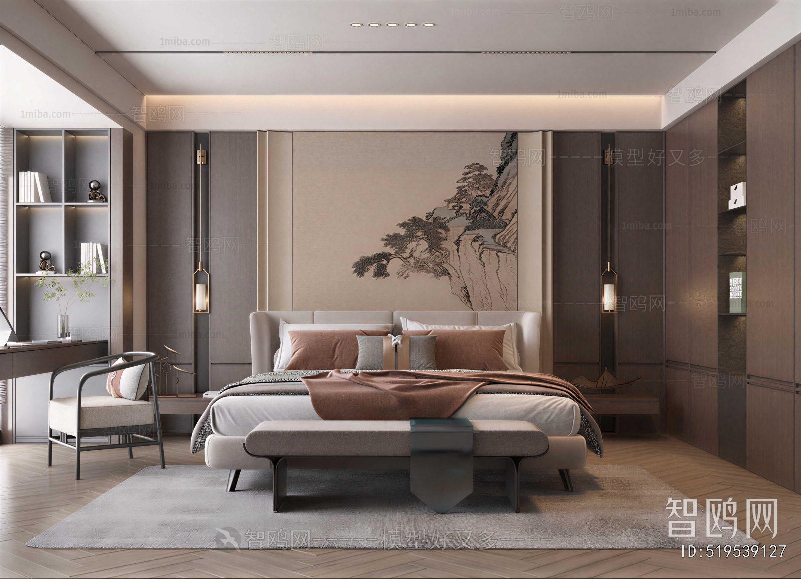 New Chinese Style Bedroom