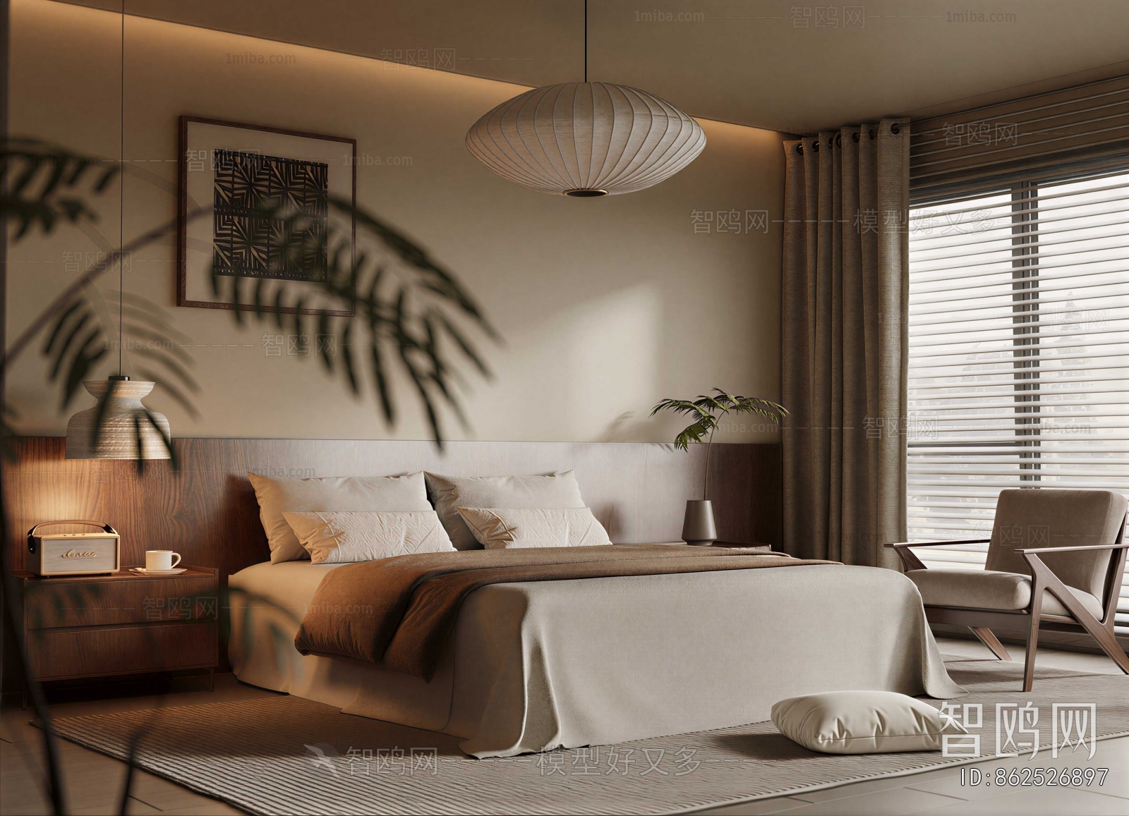 Wabi-sabi Style Bedroom