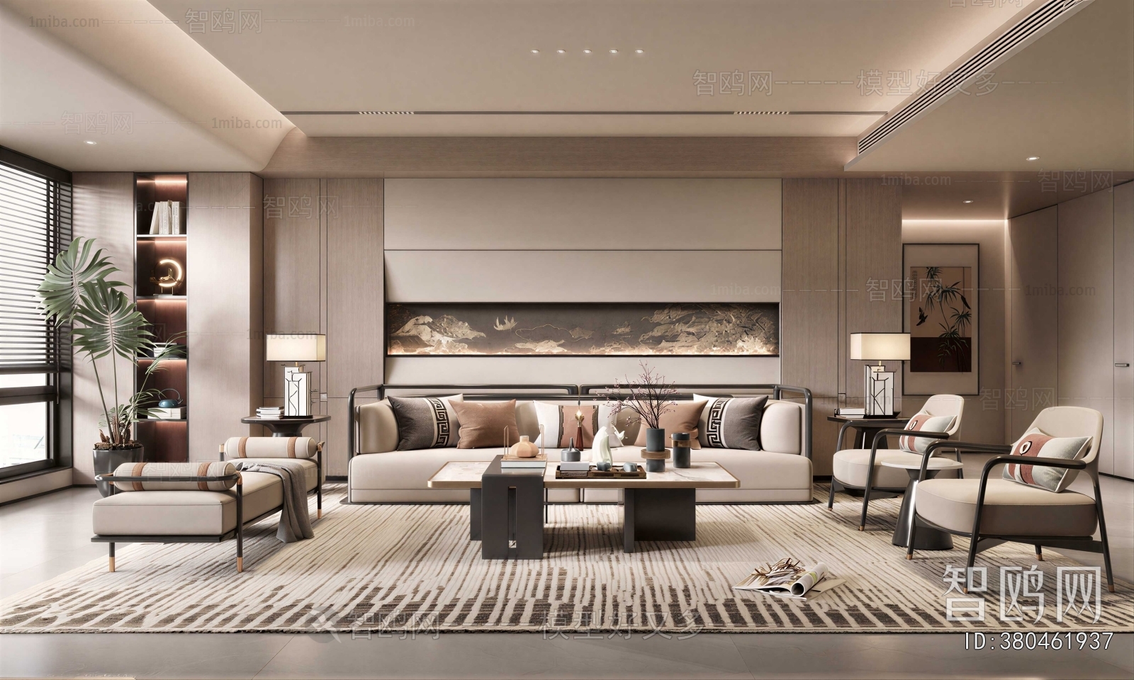 New Chinese Style A Living Room