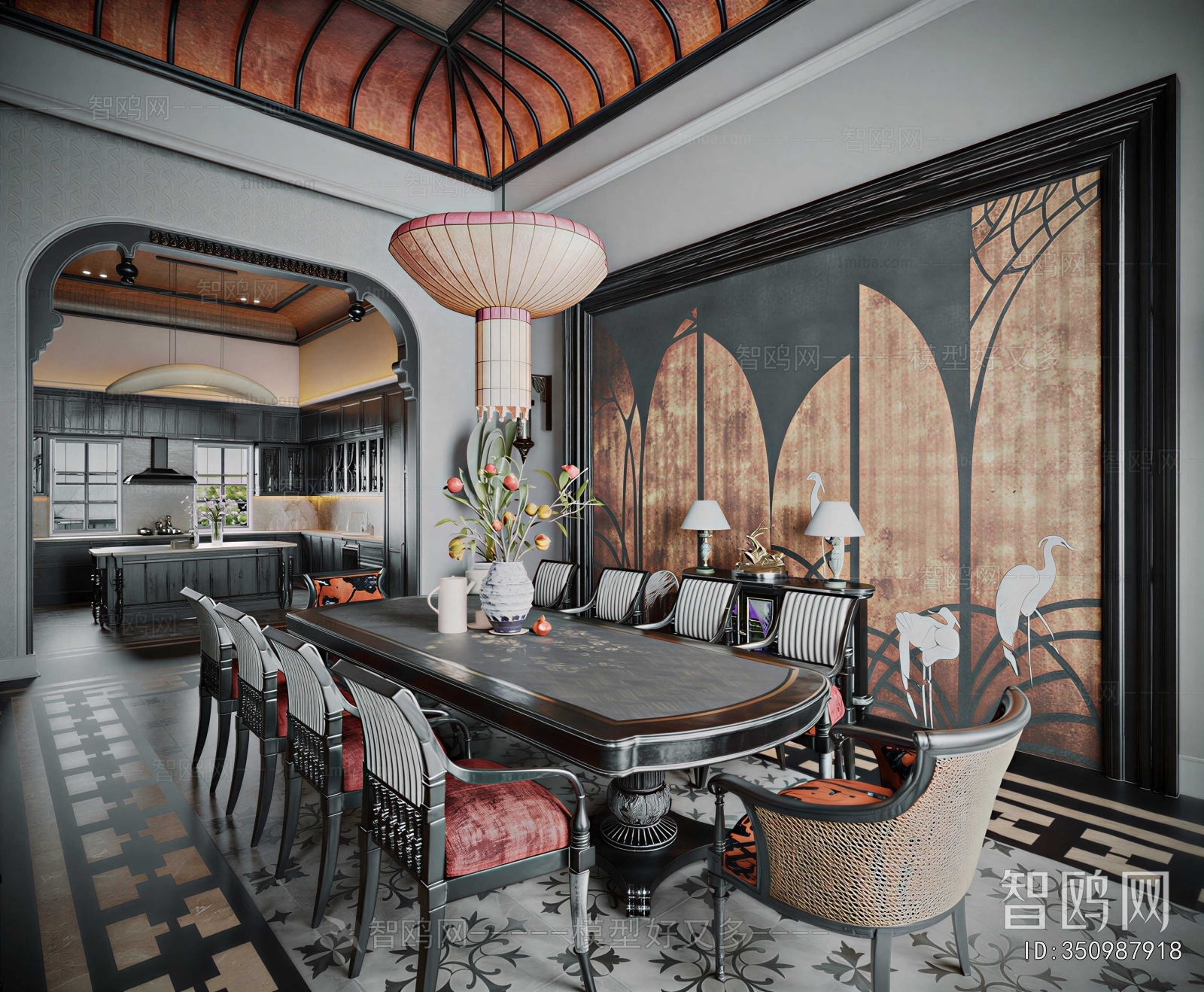 New Chinese Style Dining Room