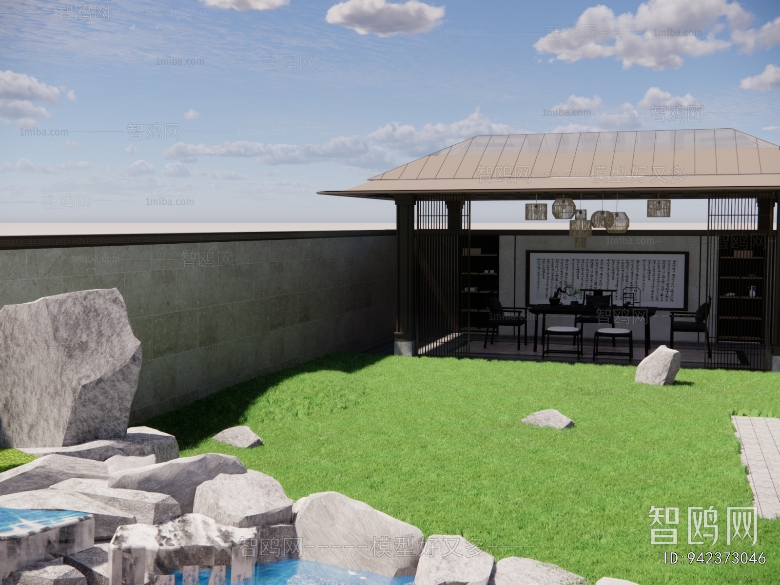 New Chinese Style Courtyard/landscape
