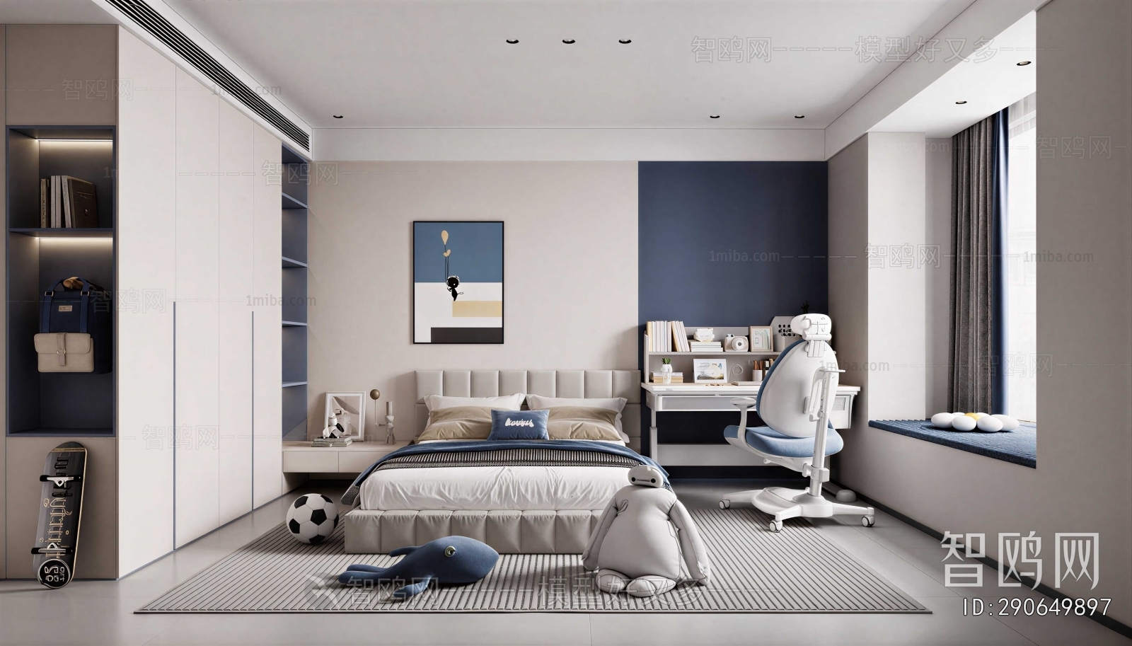 Modern Boy's Room And Son's Room