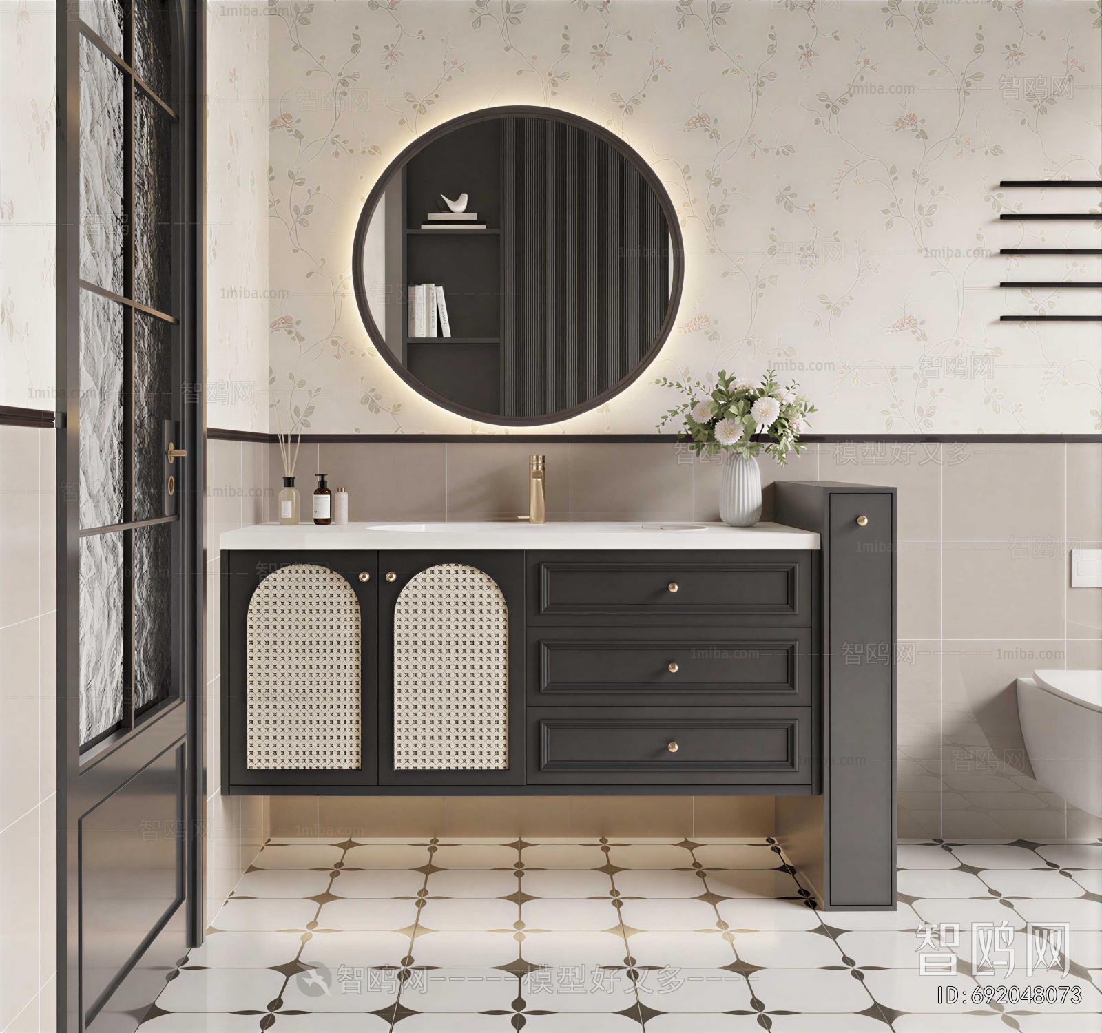 French Style Bathroom Cabinet