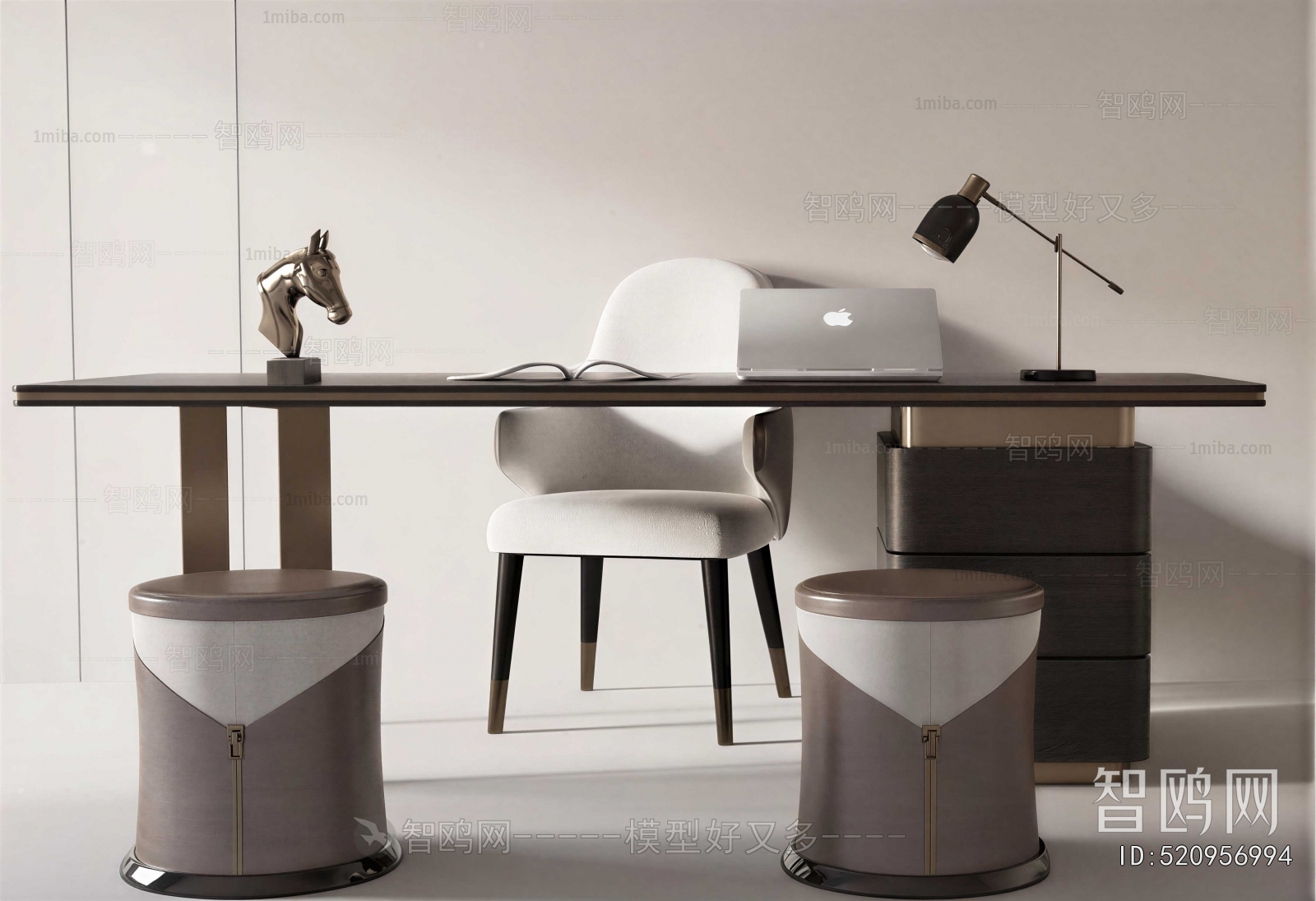 New Chinese Style Computer Desk And Chair