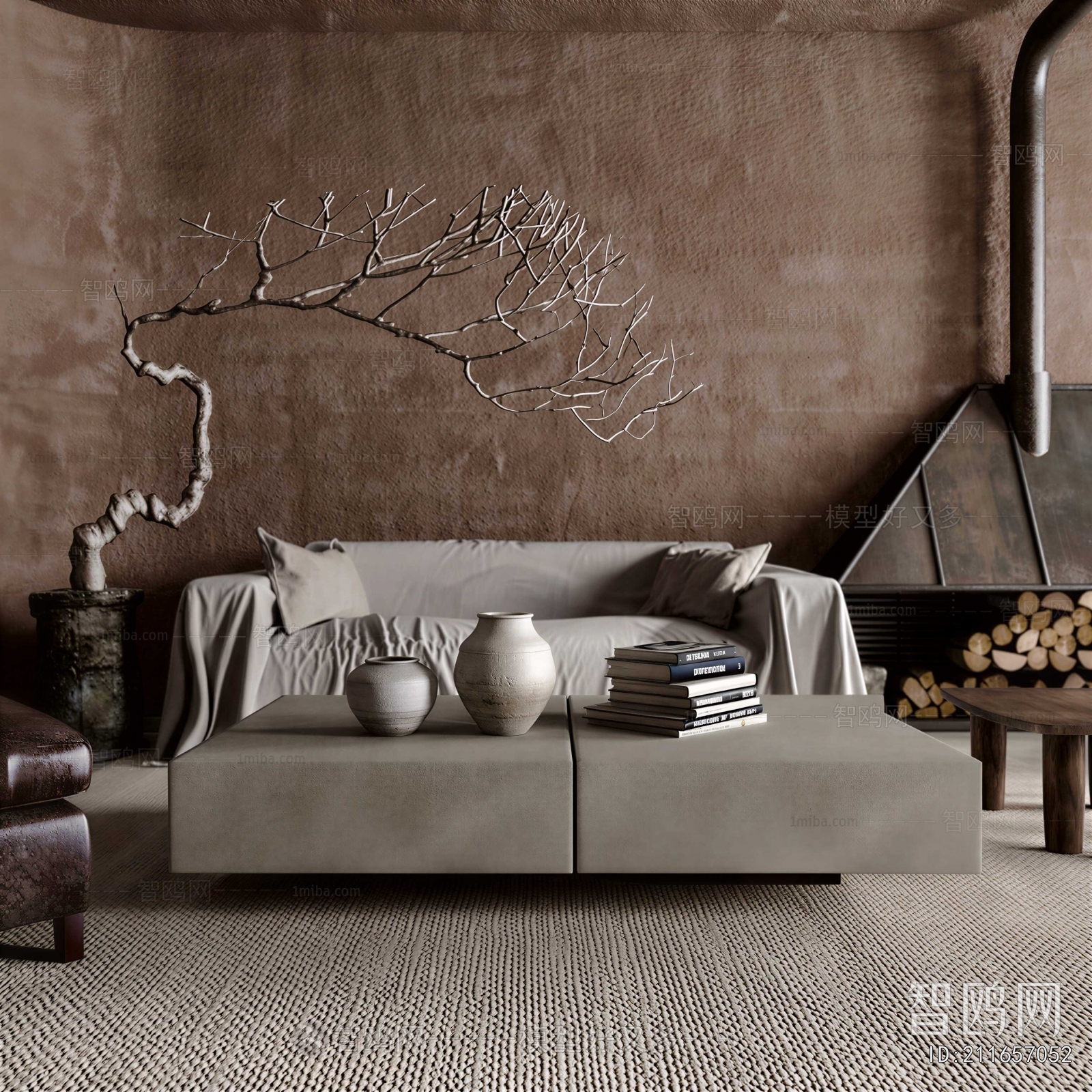 Wabi-sabi Style A Living Room