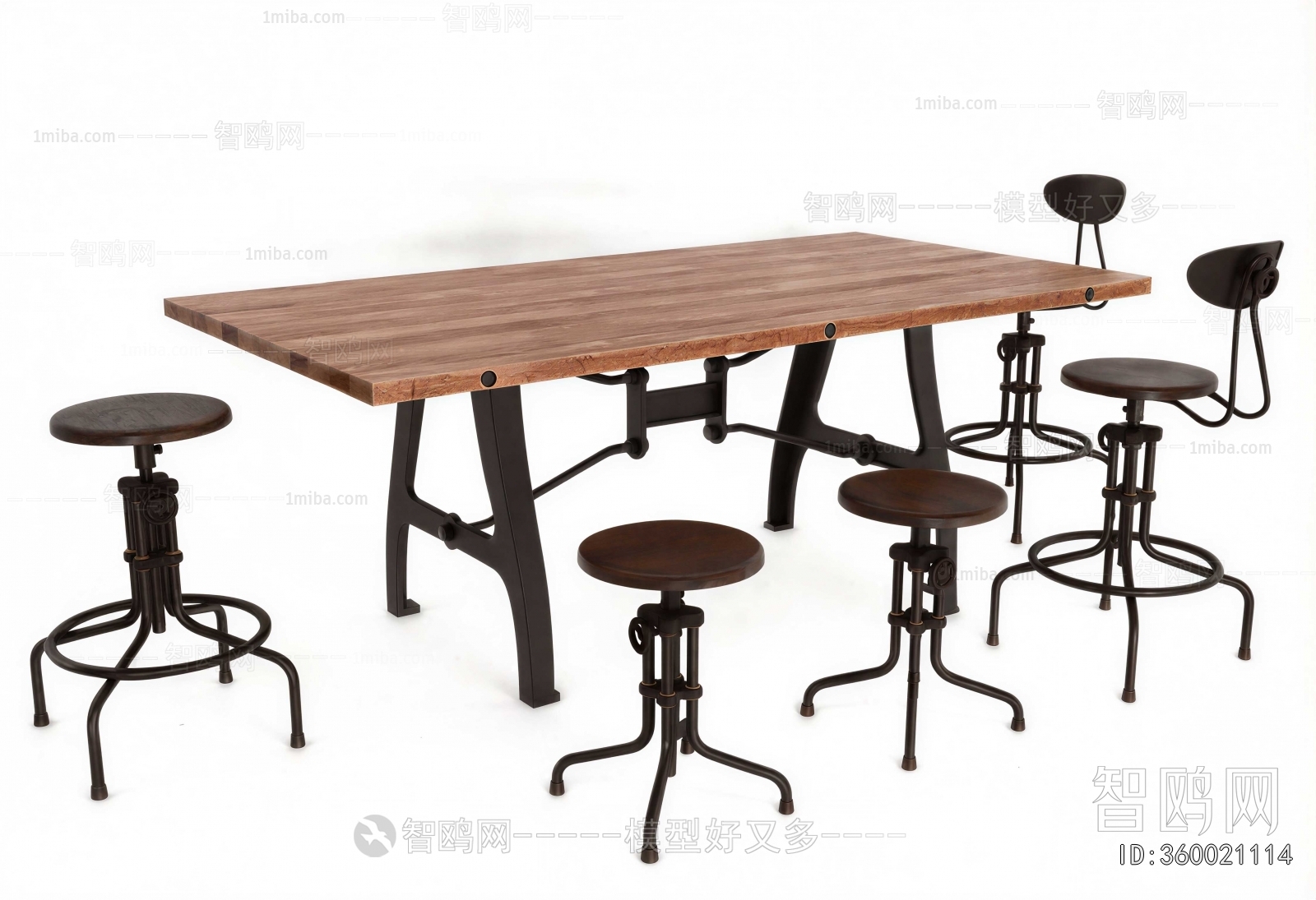 Industrial Style Dining Table And Chairs