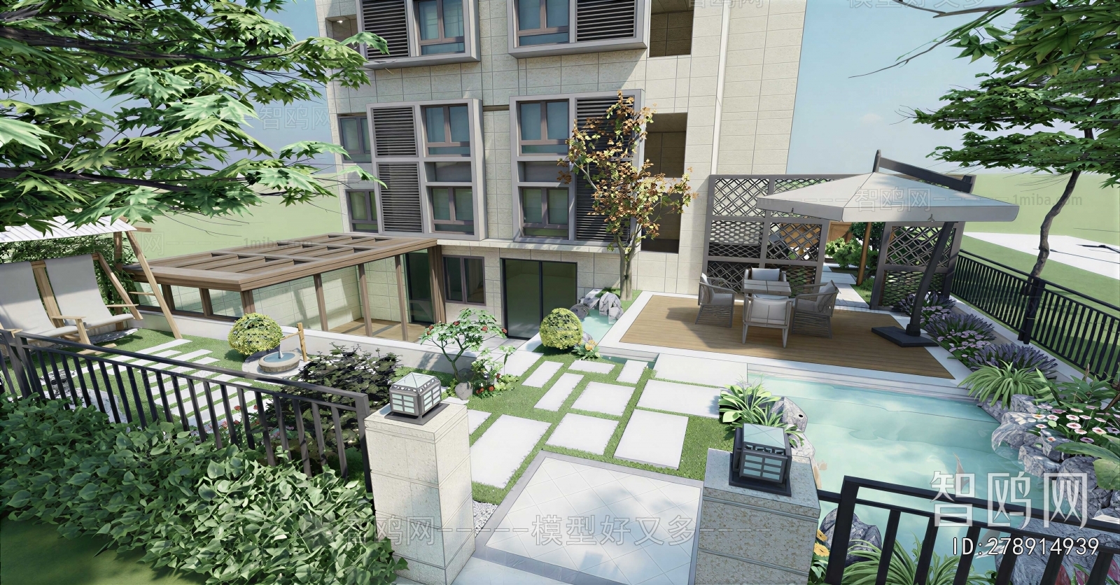 Modern Courtyard/landscape