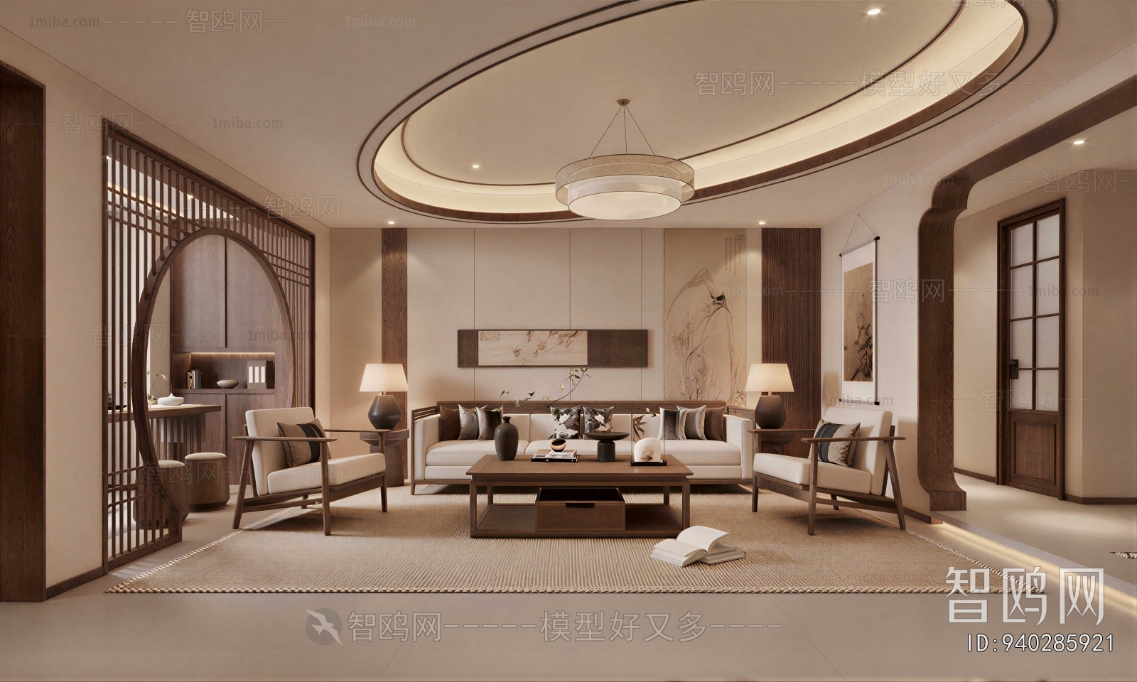New Chinese Style A Living Room