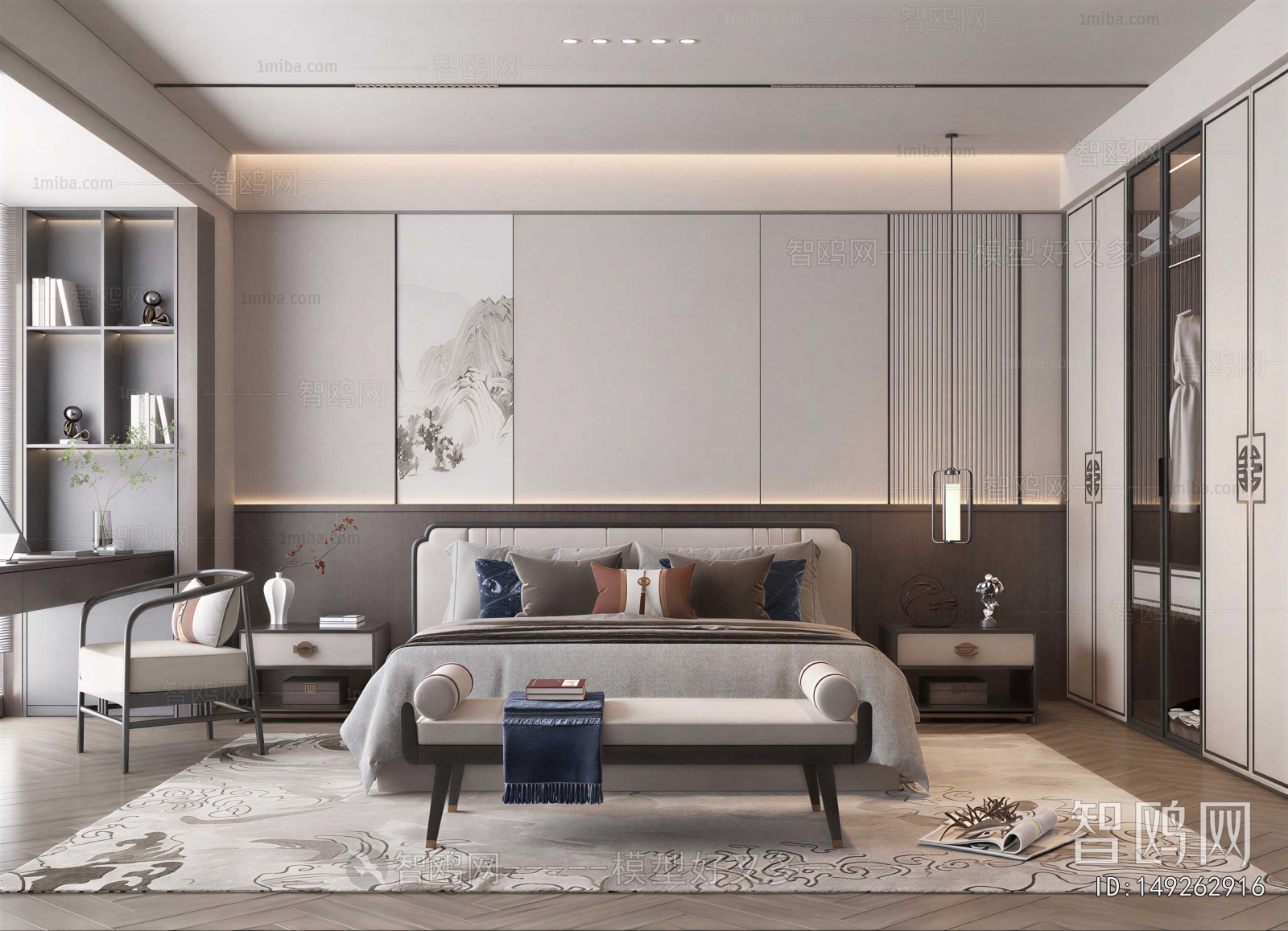 New Chinese Style Bedroom
