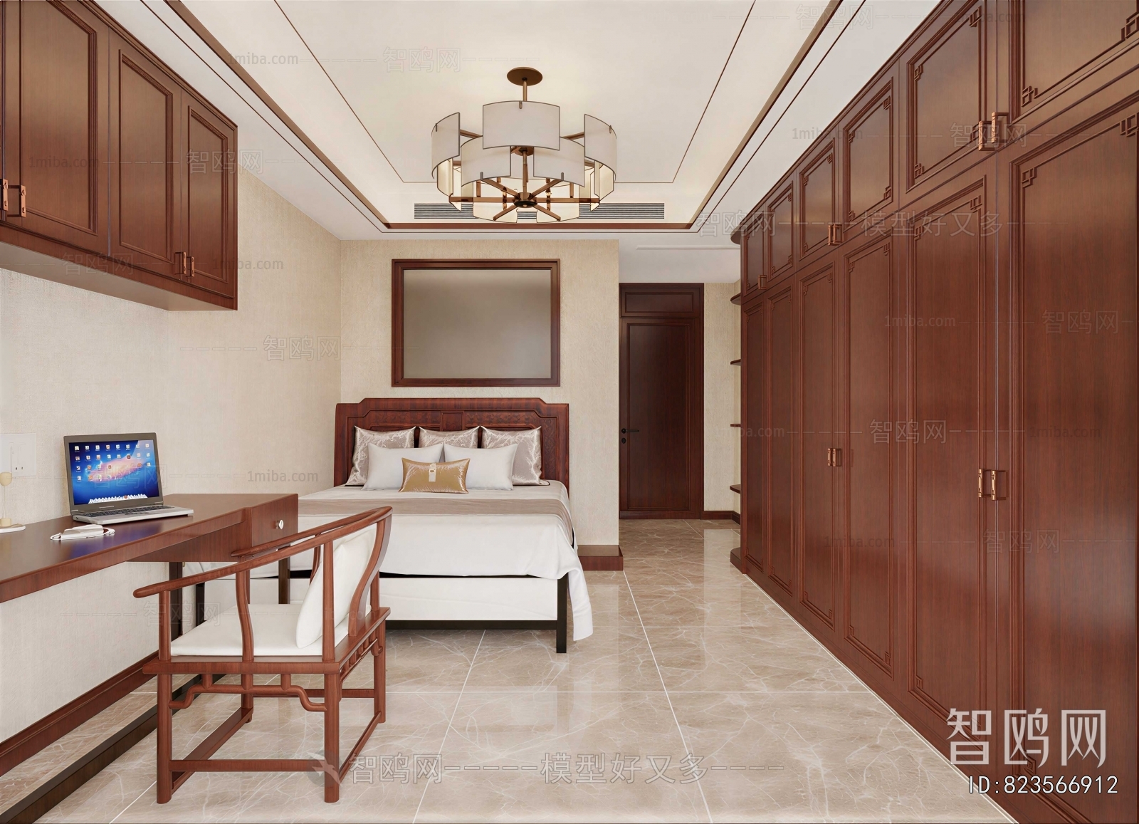 New Chinese Style Bedroom