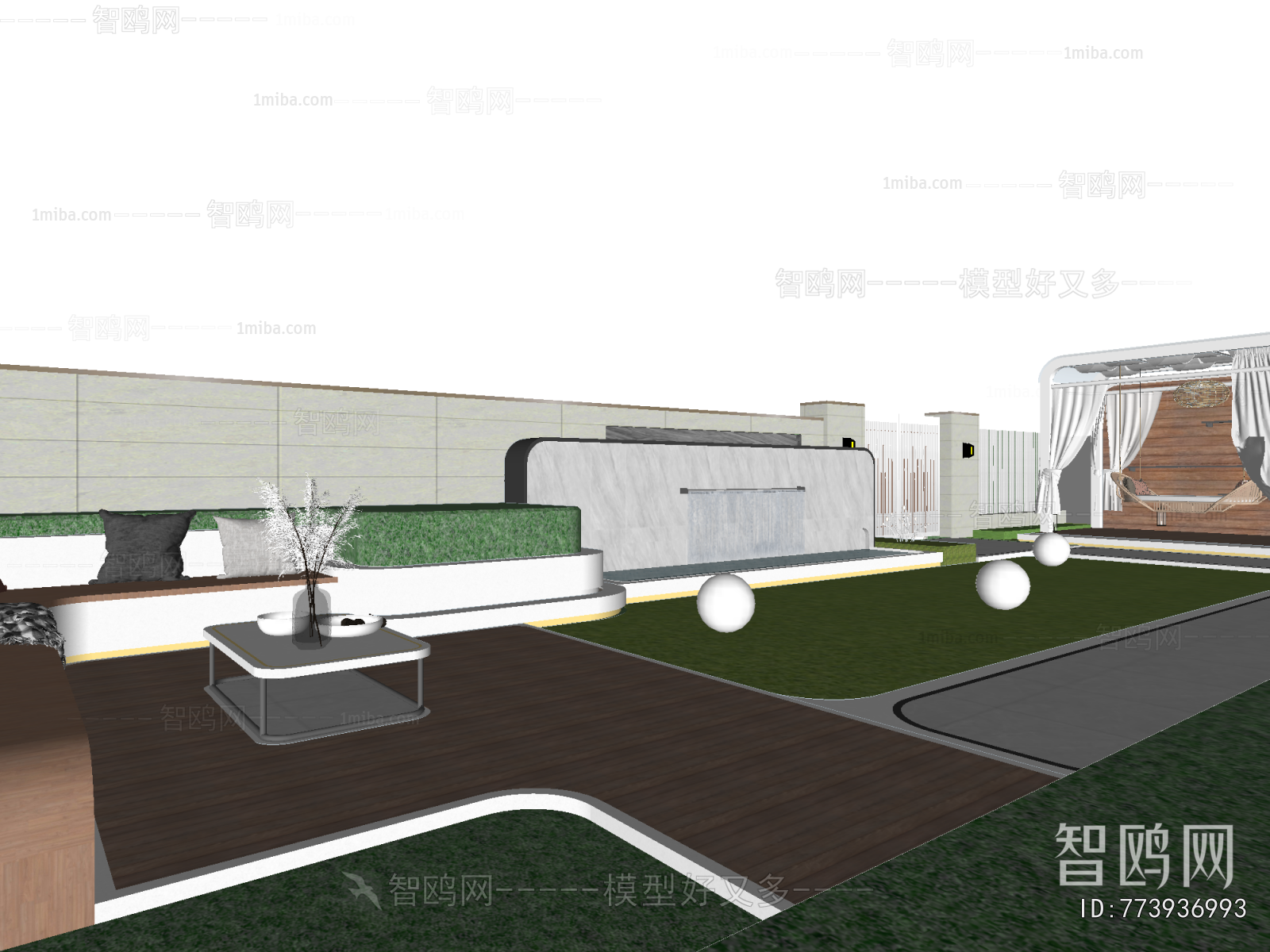 Modern Courtyard/landscape