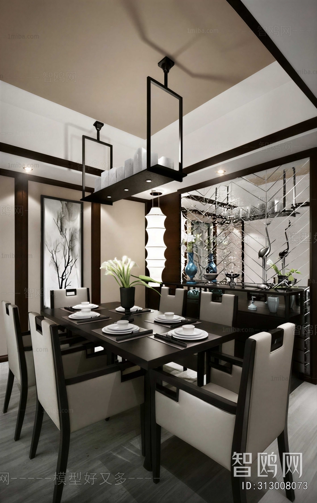 New Chinese Style Dining Room