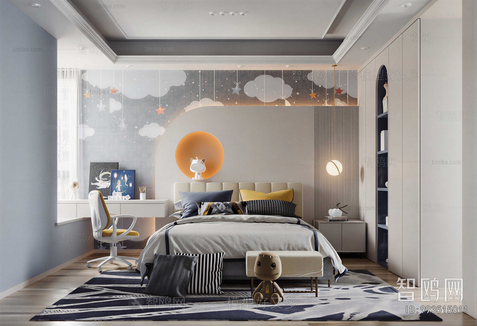 Modern Boy's Room And Son's Room