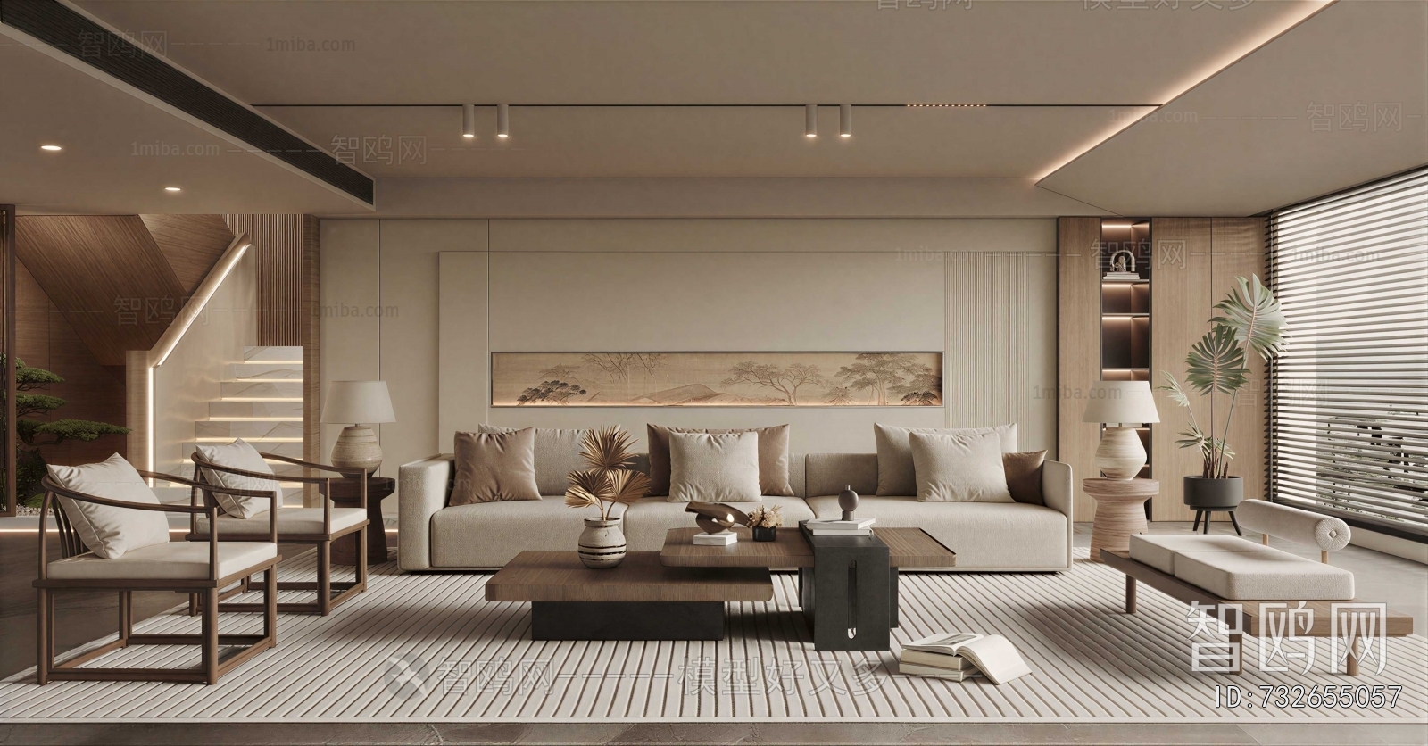 New Chinese Style A Living Room