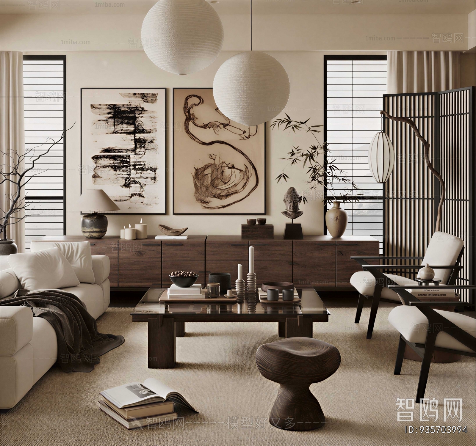 Wabi-sabi Style A Living Room