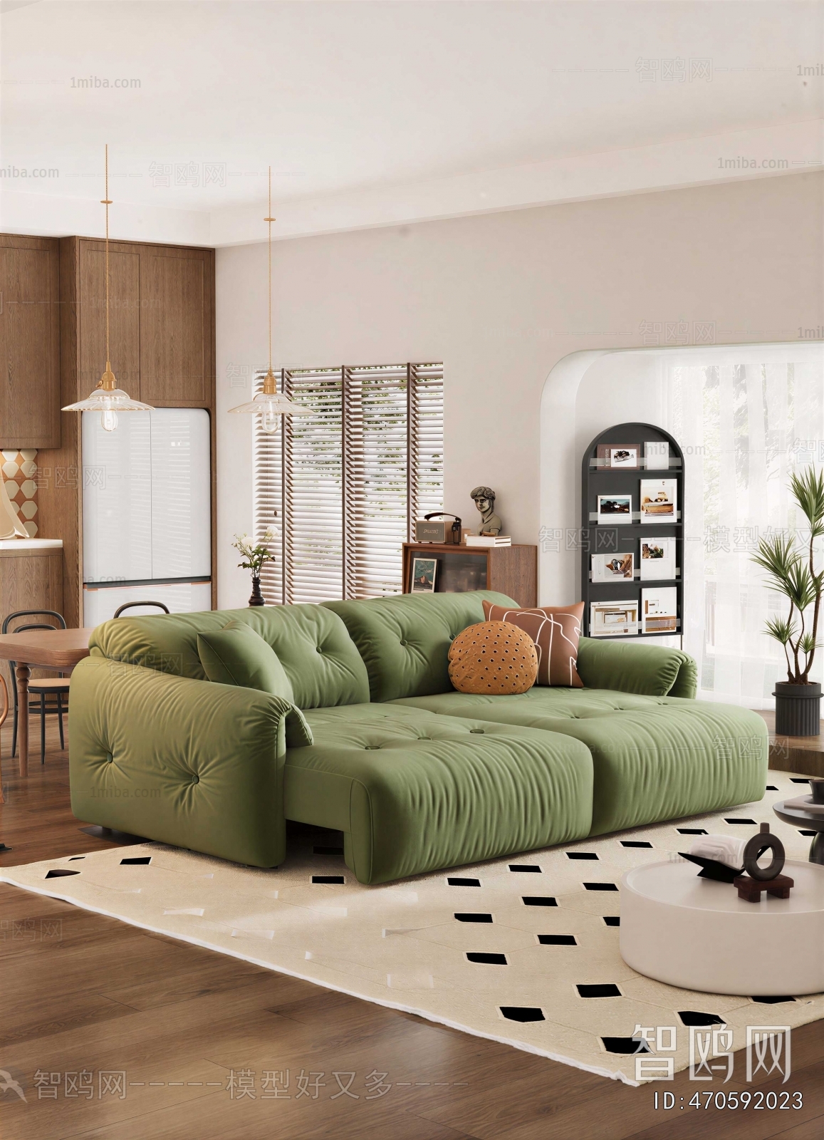 Modern Retro Style A Living Room