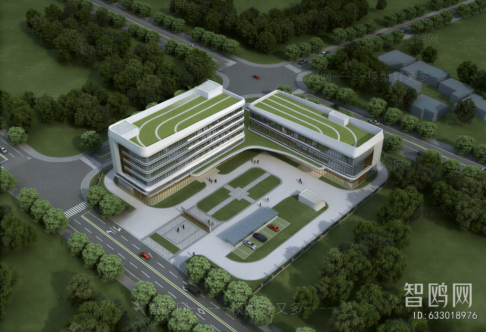 Modern Architectural Bird's-eye View Planning