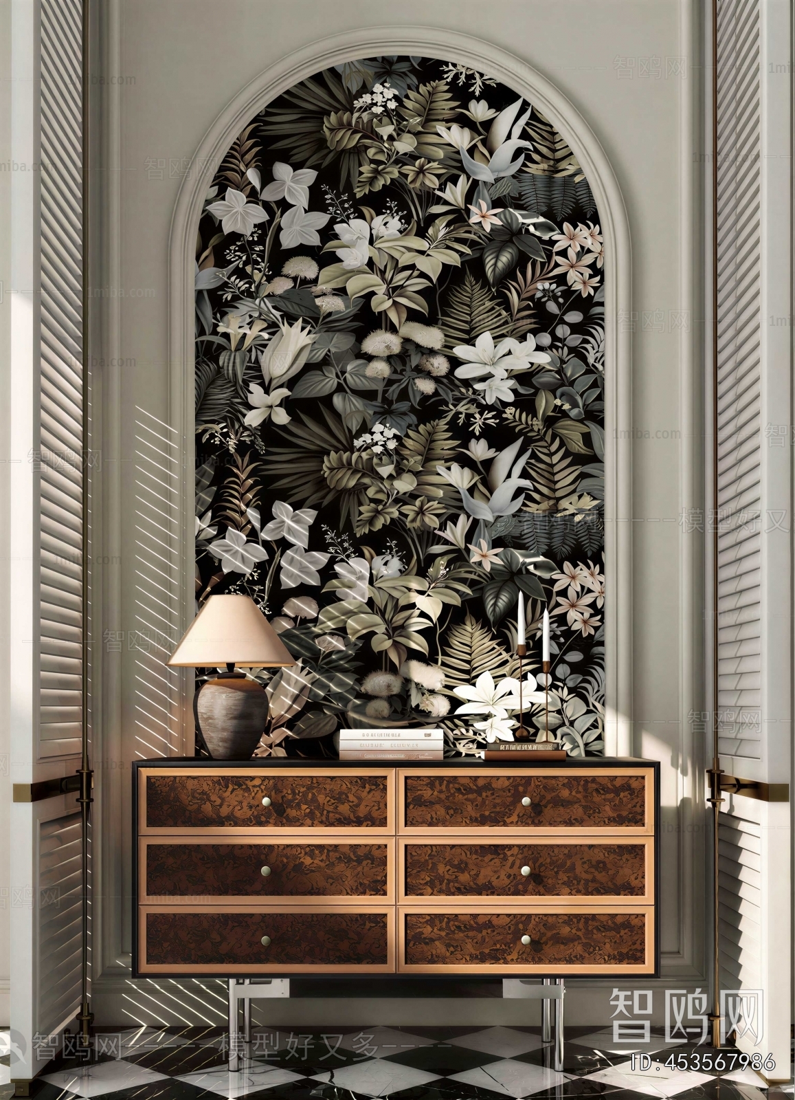 French Style Entrance Cabinet