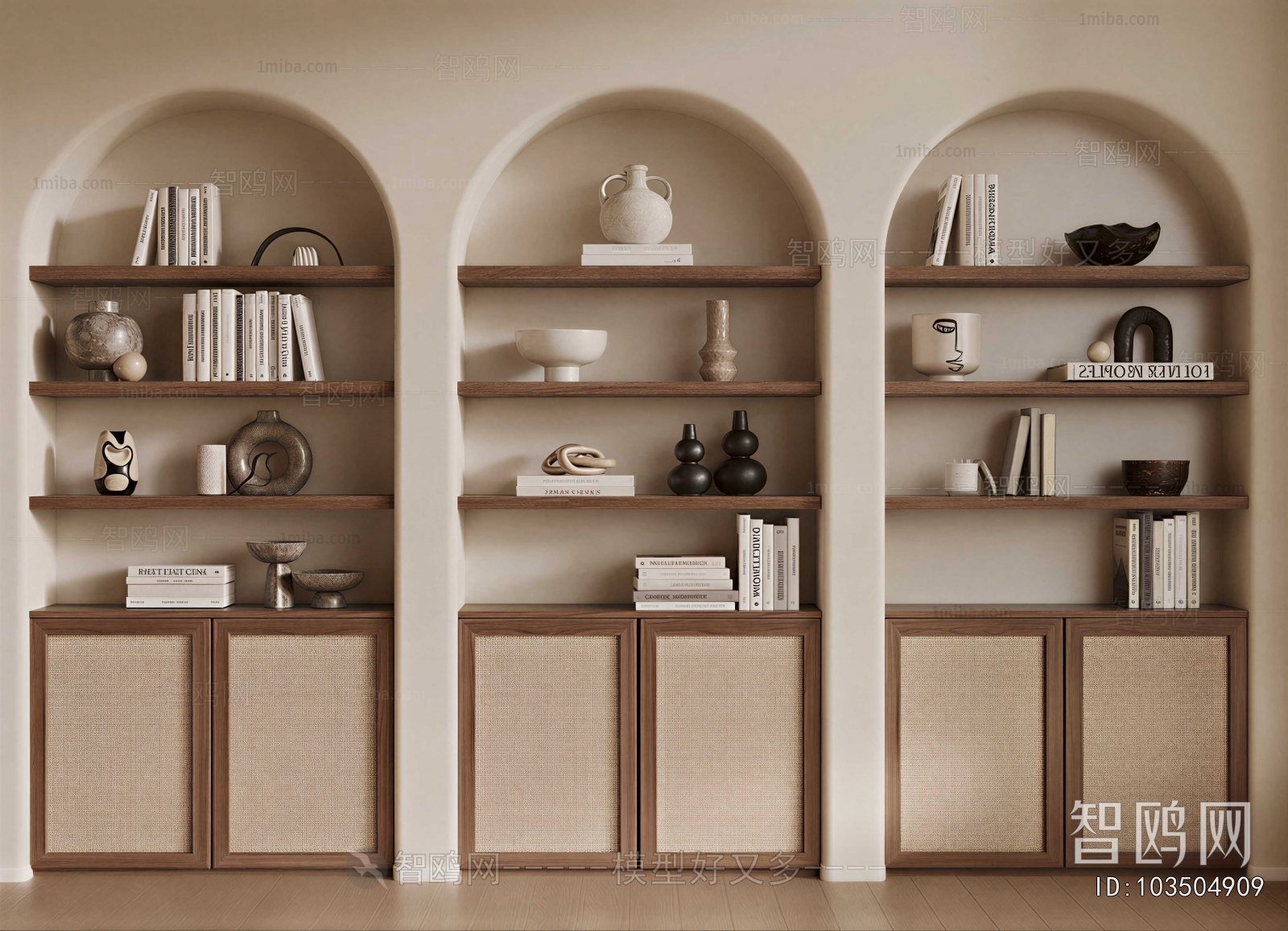 Wabi-sabi Style Bookcase