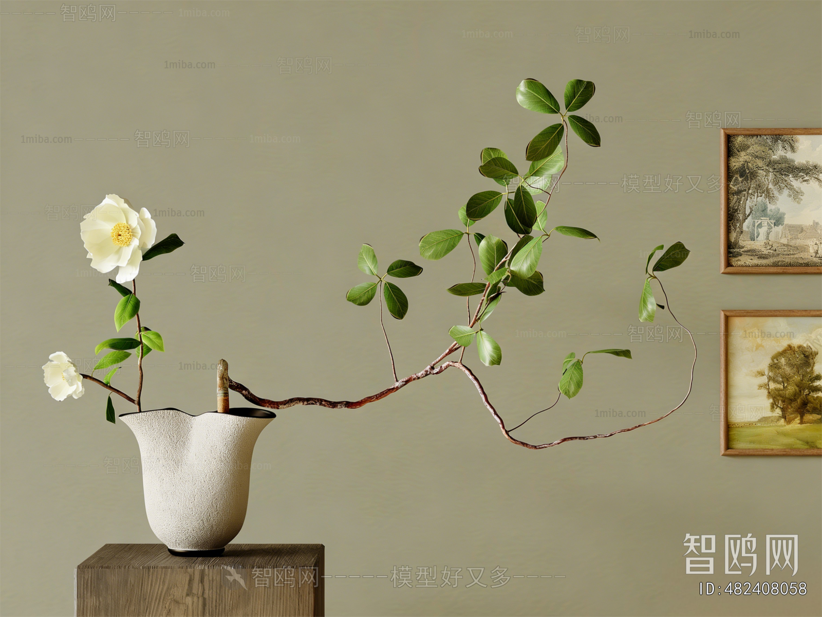 Wabi-sabi Style Flower Arrangement