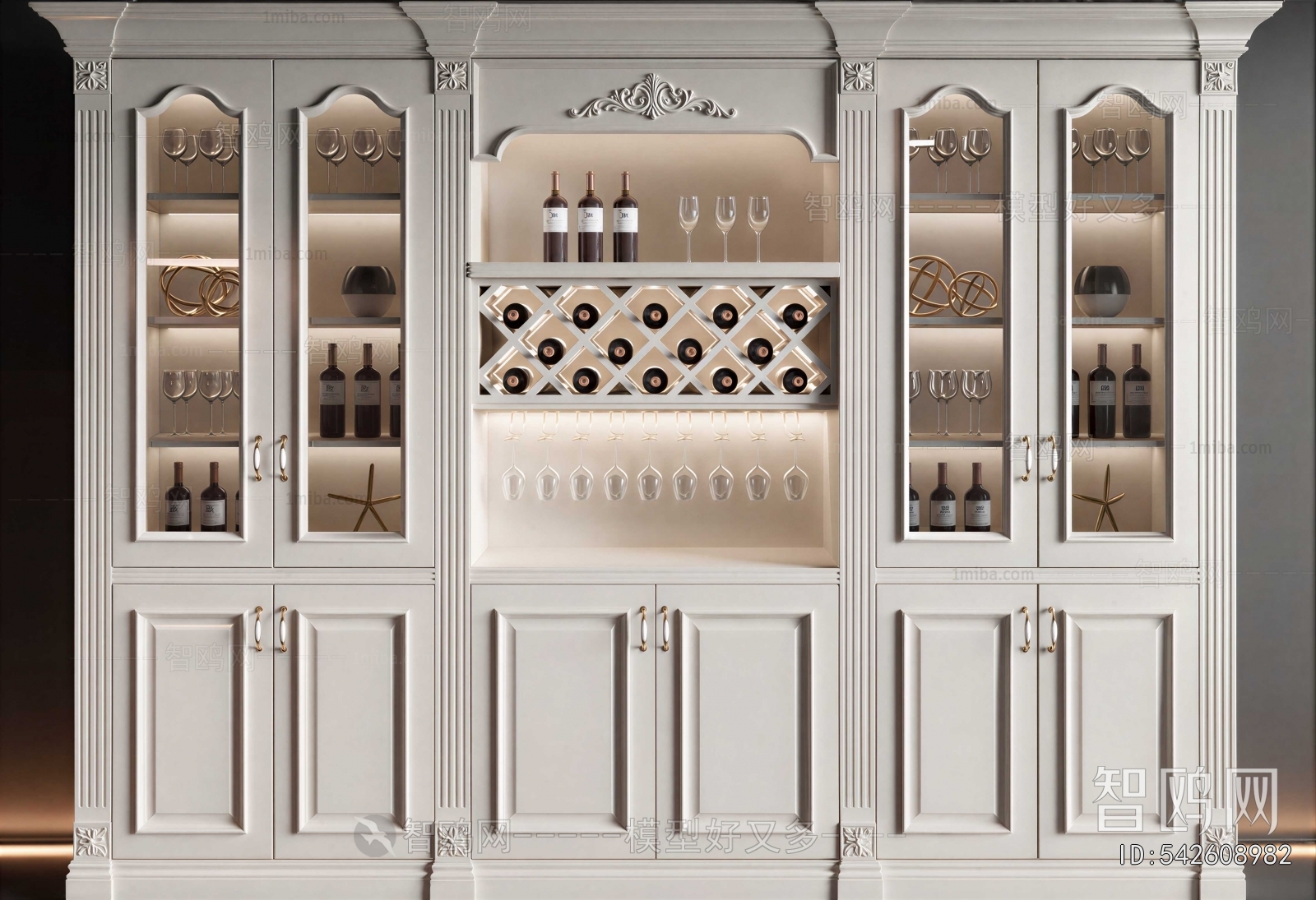 French Style Wine Cabinet