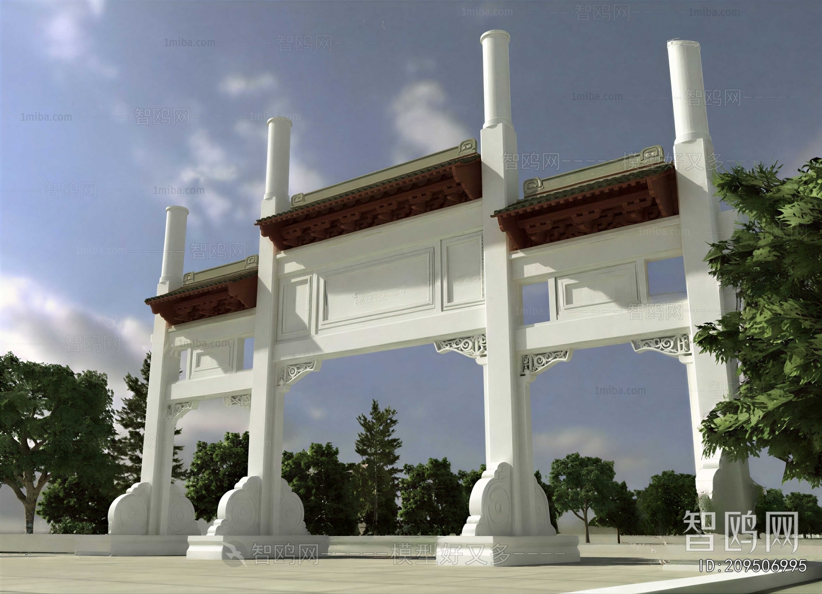 Chinese Style Decorated Archway