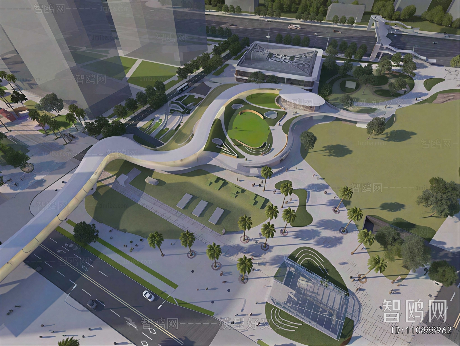 Modern Architectural Bird's-eye View Planning